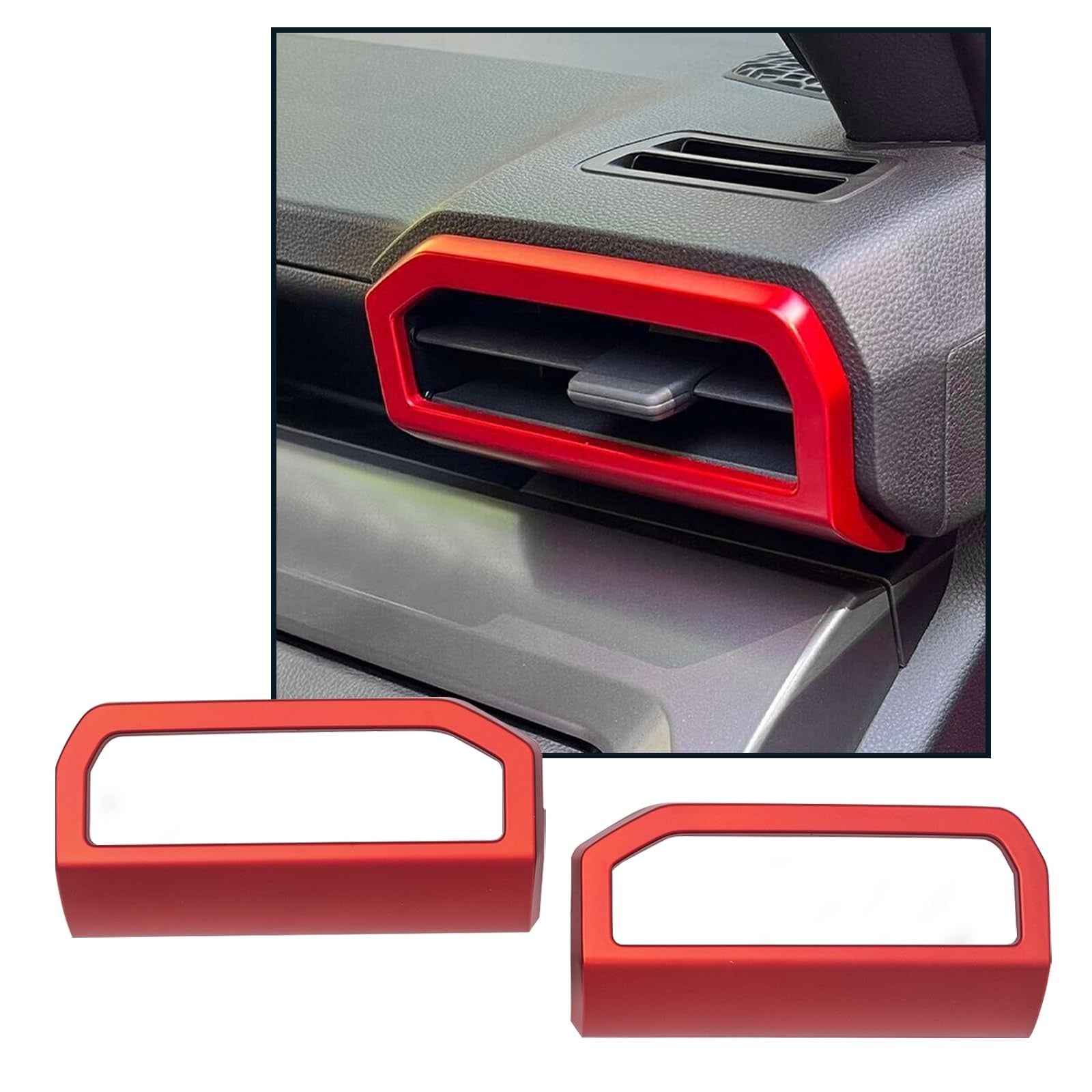 JDMCAR dashboard side air vent outlet A/C decorative cover trim for car interior, shown in close-up with textured finish.