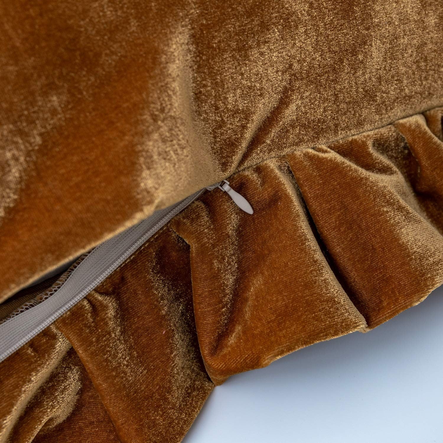 Glory Season velvet throw pillow cover in soft luxurious solid fabric, square decorative cushion for sofa or bed.