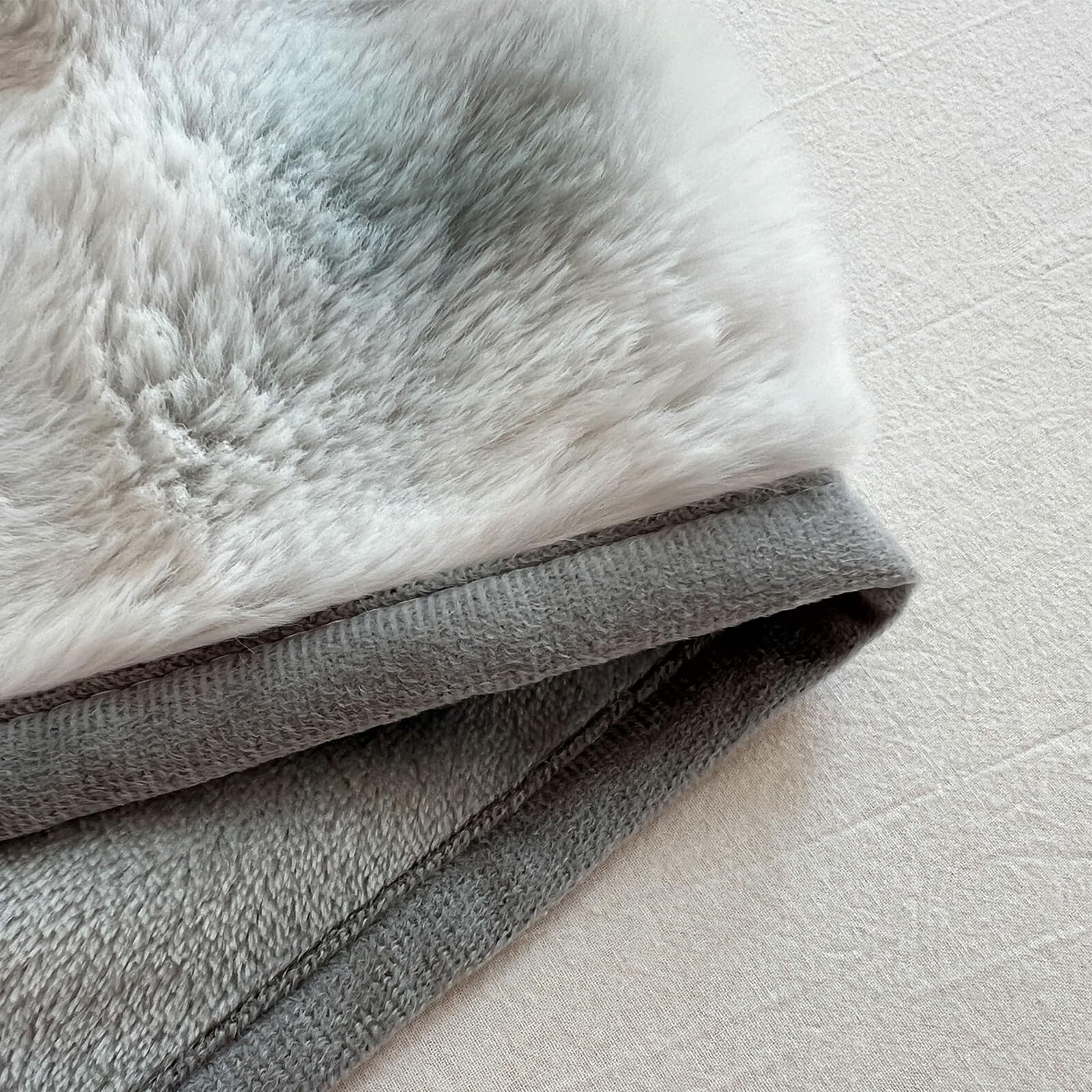 ZIQINPSQ plush shaggy velvet fitted sheet in California king size, soft faux plush fabric with a cozy, textured appearance.