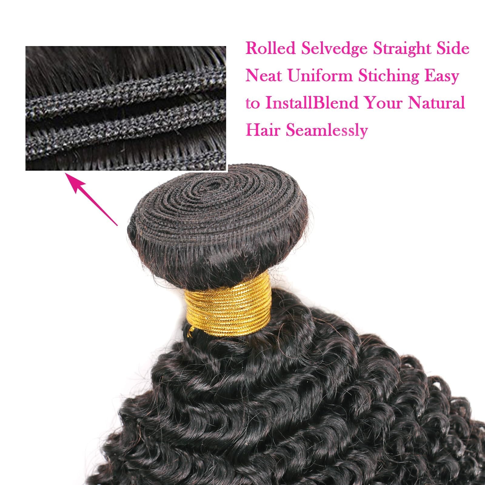 Brazilian Afro curly human hair bundles by Huarisi, 10-12 inches, 100% unprocessed 10A grade, natural afro curly texture.
