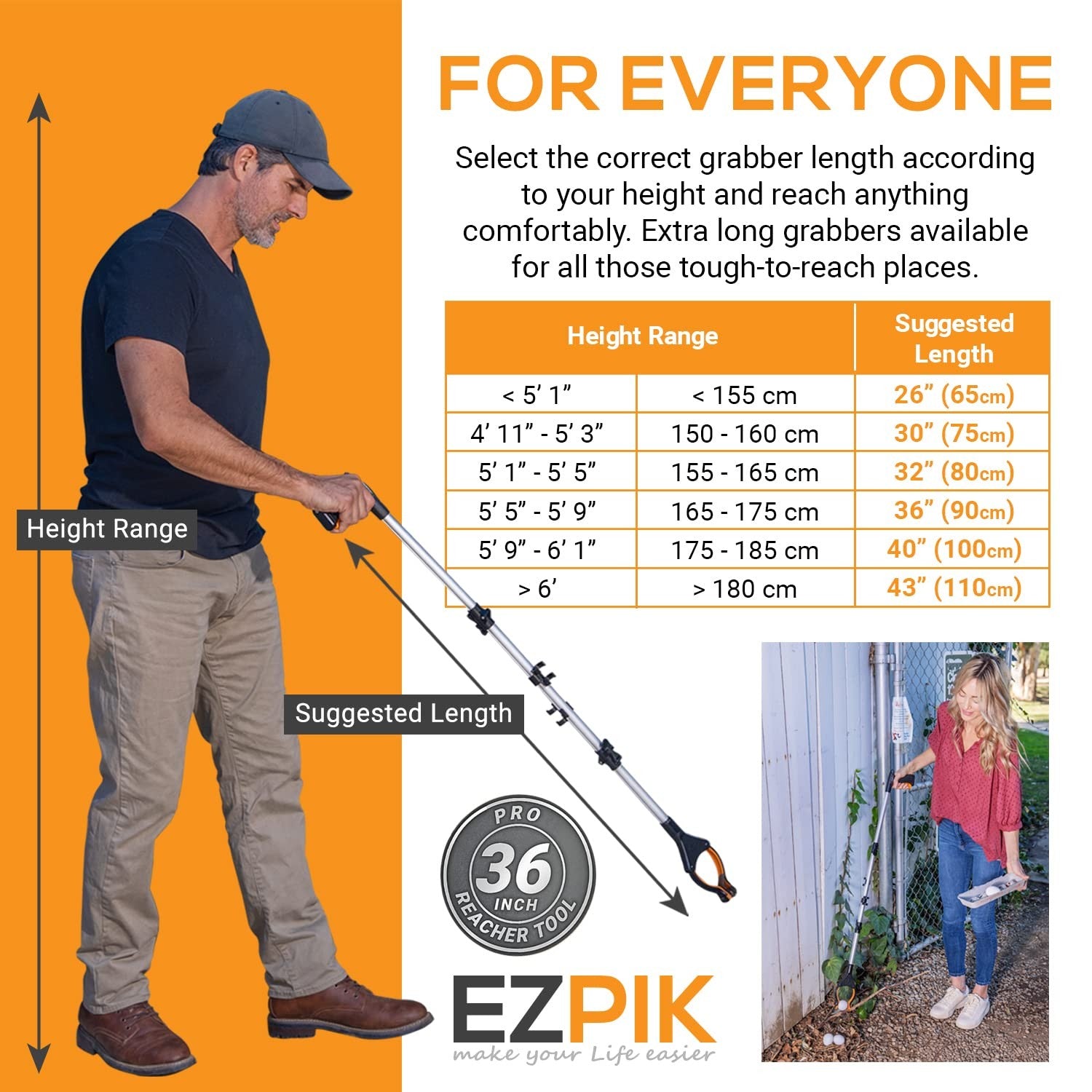 Ezpik Grip Aid Tool grabber with magnets for seniors, trash picker, and reacher aid for easier grabbing and lifting objects.