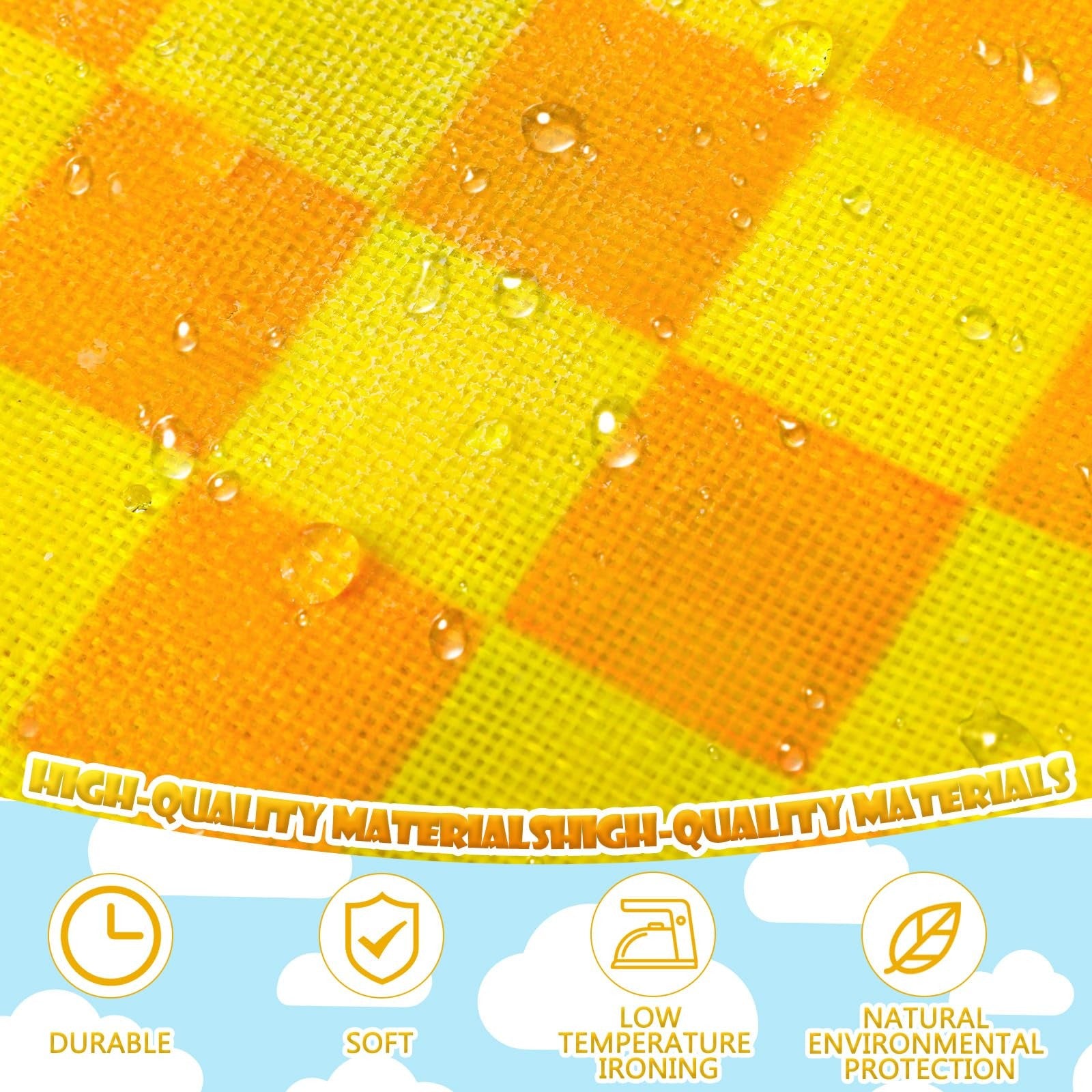 Windkream cartoon table runner for birthday parties, 4-piece set, colorful design, measures 1.08 x 6 feet, perfect for celebration decor.
