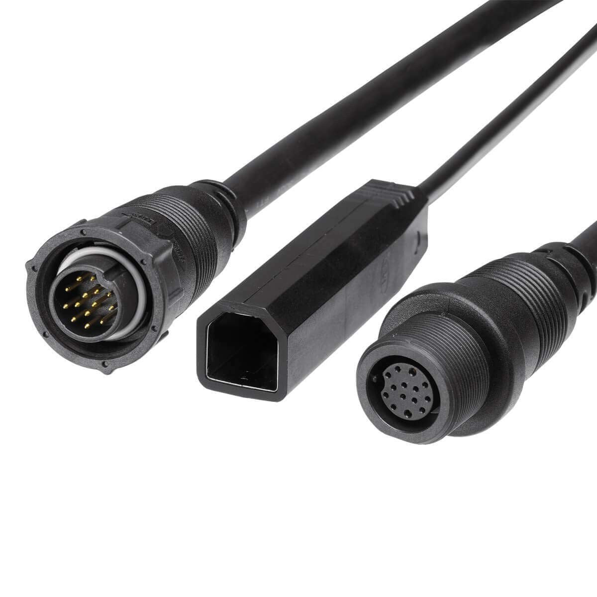 Humminbird Transducer Extension Cable 30 Ft. EC M3 14W30 showing the length and connector details for marine fish finder compatibility.