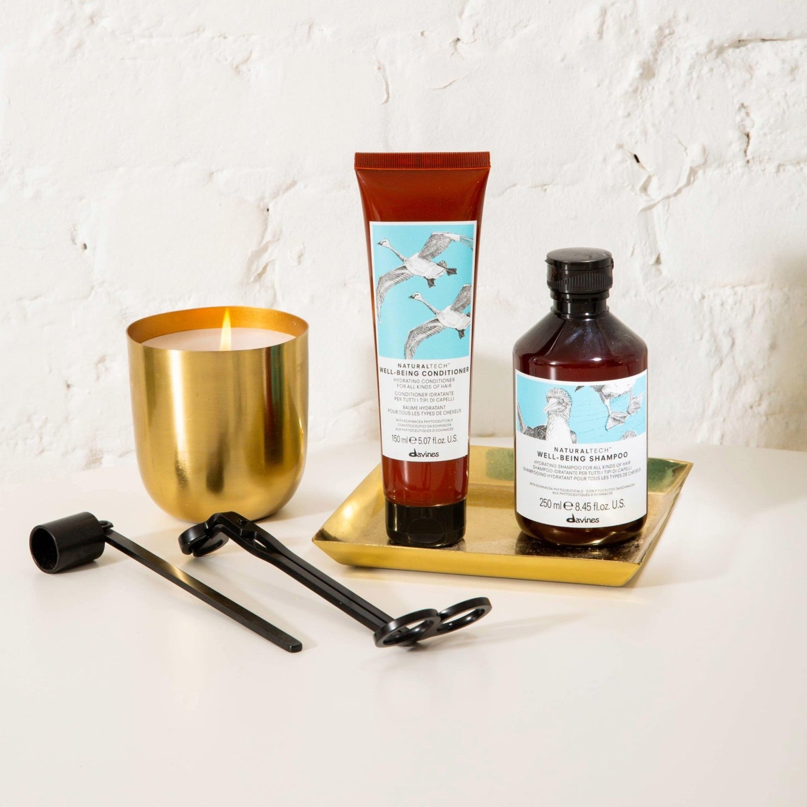 Davines Naturaltech WELLBEING Conditioner bottle with label, designed for detangling and moisturizing hair.