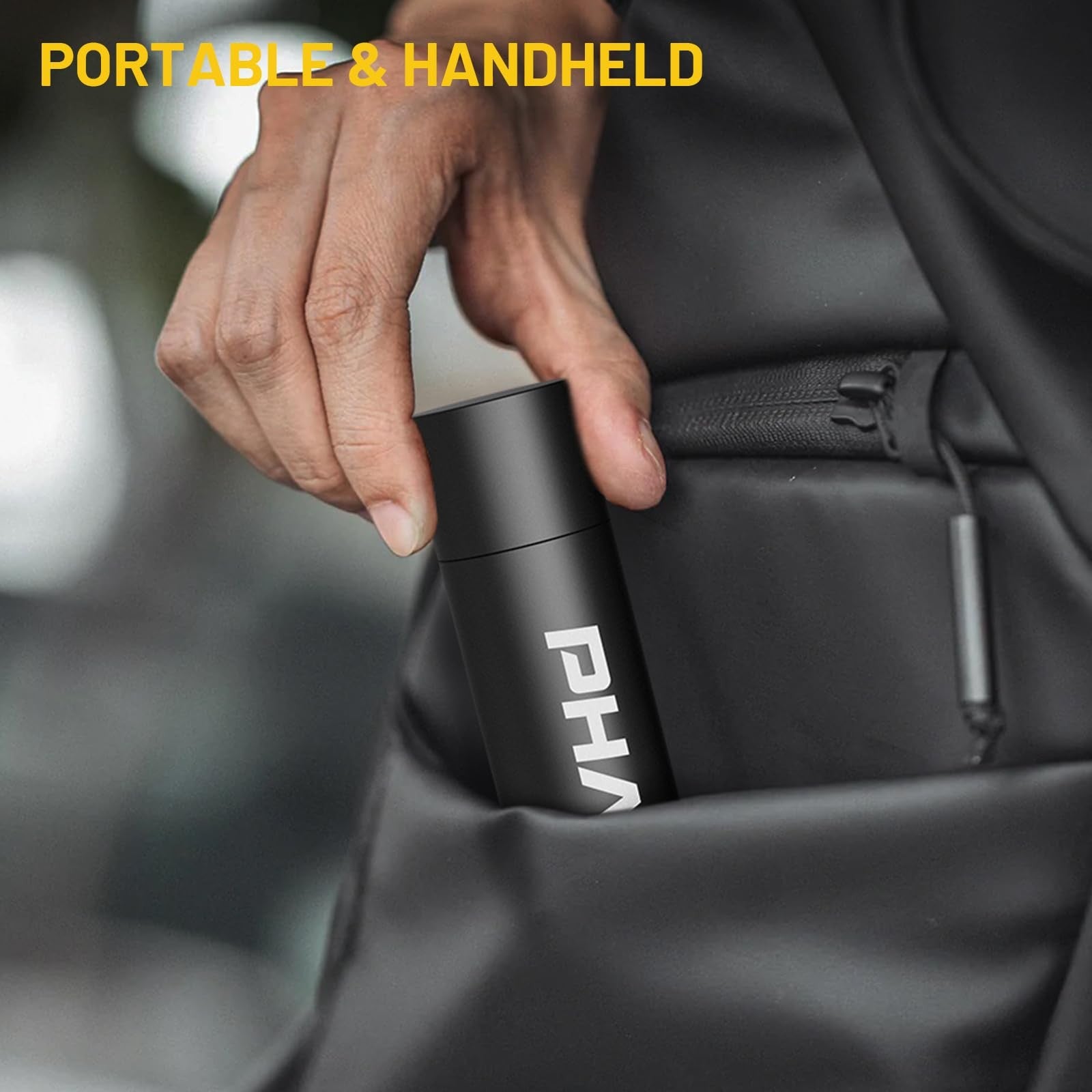 PHALANX Mini 3.7V electric screwdriver with precision 60-in-1 screwdriver set, showing various bits and compact design.
