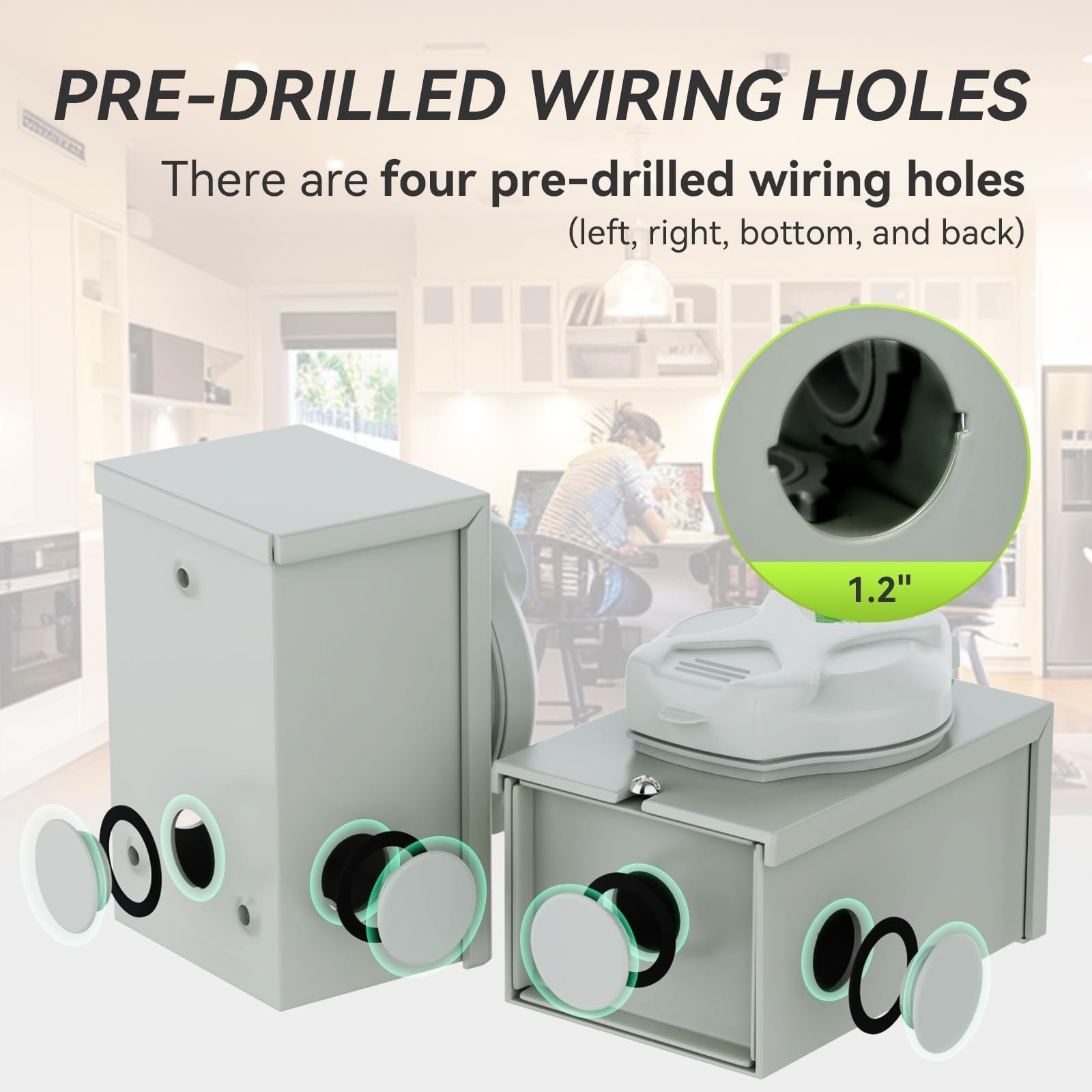Unbranded Nema L14-30P 30 Amp generator power inlet with pre-drilling for 4-prong connection, suitable for generator setups.