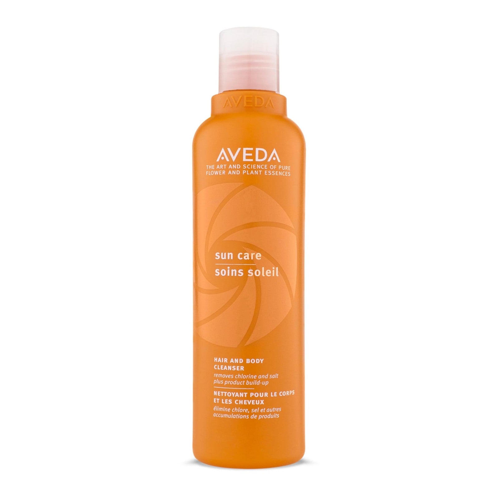 Aveda Sun Care Hair & Body Cleanser in 8.5 fl oz bottle, showing the product with a clean, natural design and label.