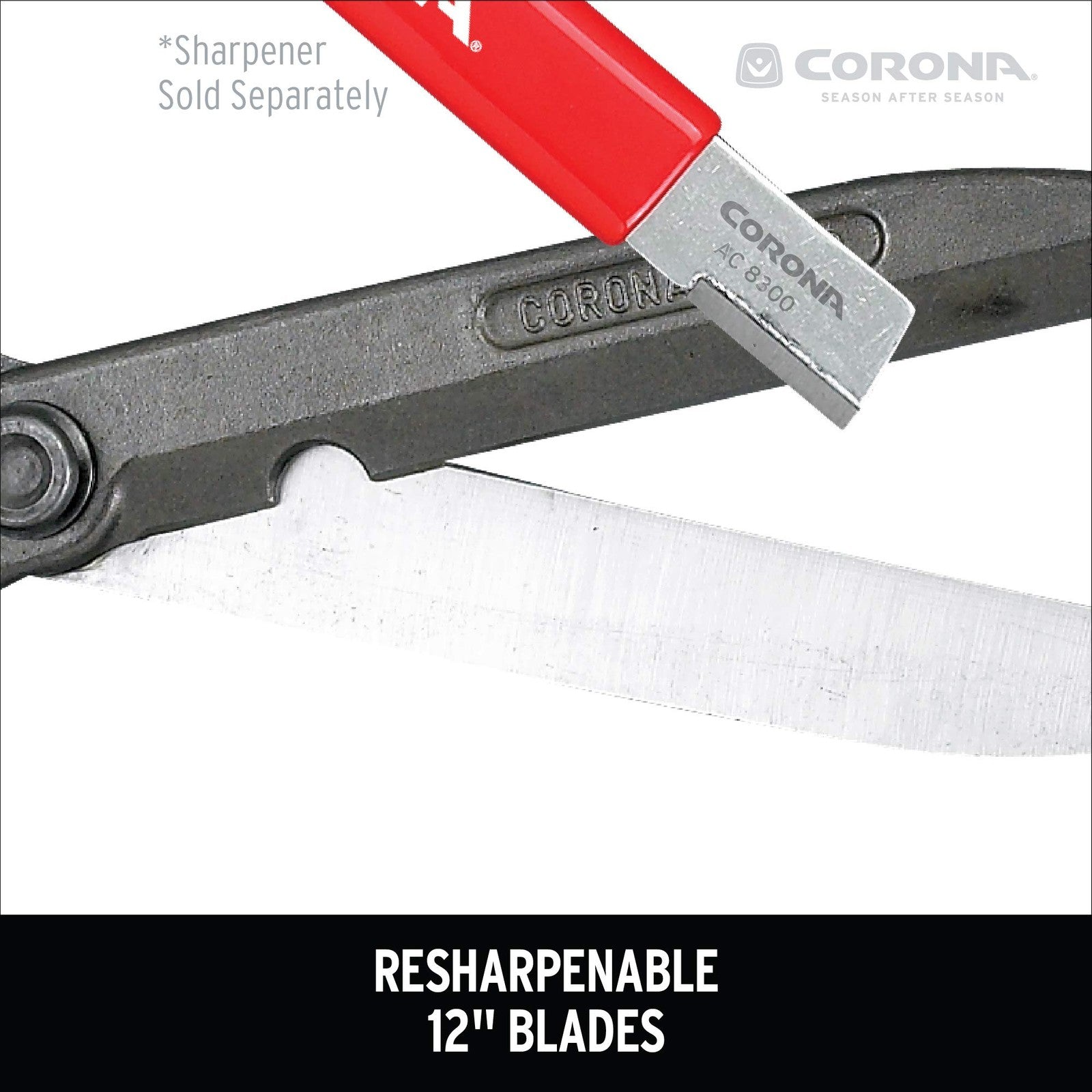 Corona HS 3911 forged hedge shear with 8-1/4-inch blade, durable construction, neutral design for precise pruning and trimming.