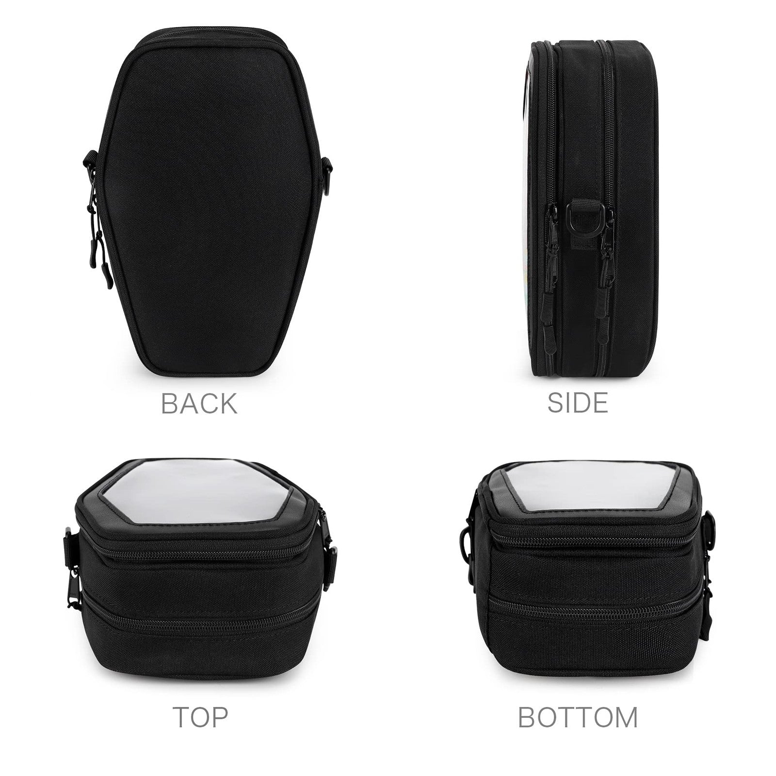 STEAMEDBUN Gothic crossbody purse featuring a coffin-shaped Ita bag with a display window and Halloween-inspired cross design.