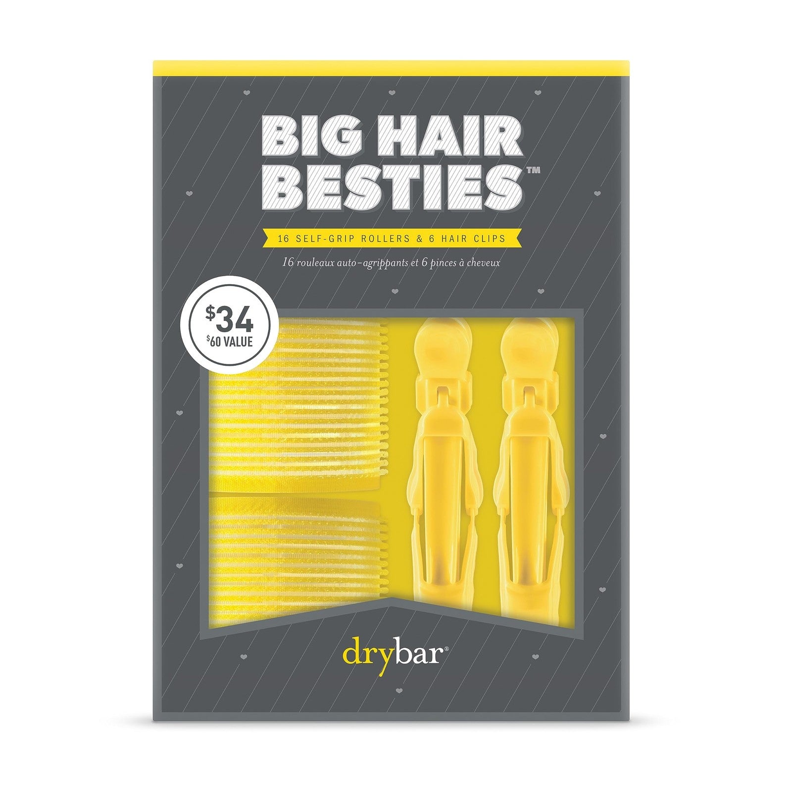 Drybar Big Hair Besties Kit featuring hair styling products and accessories for voluminous, bouncy hair.