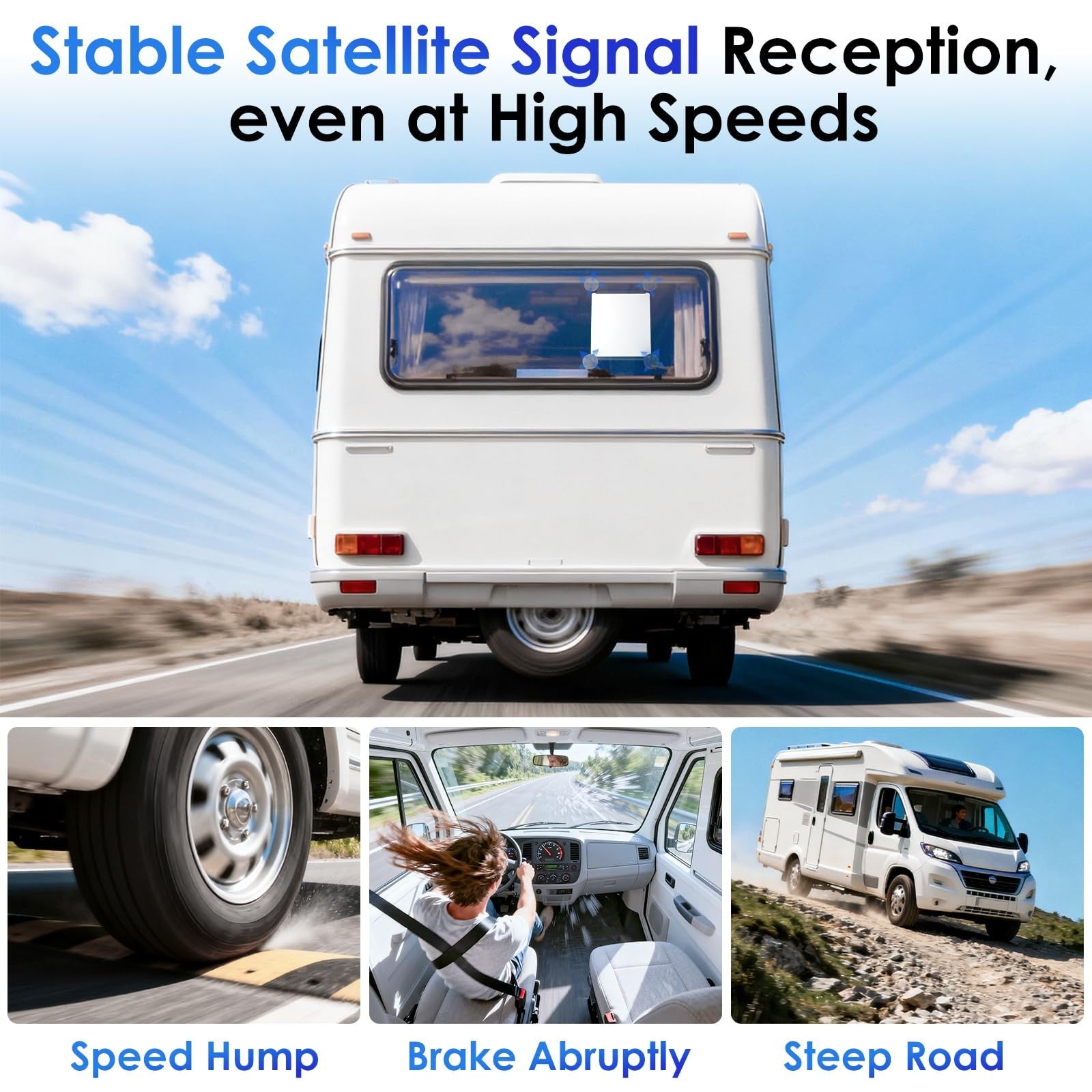 UBeesize Starlink Mini Mount suction cup bracket attached to a car window sunroof for secure device mounting.