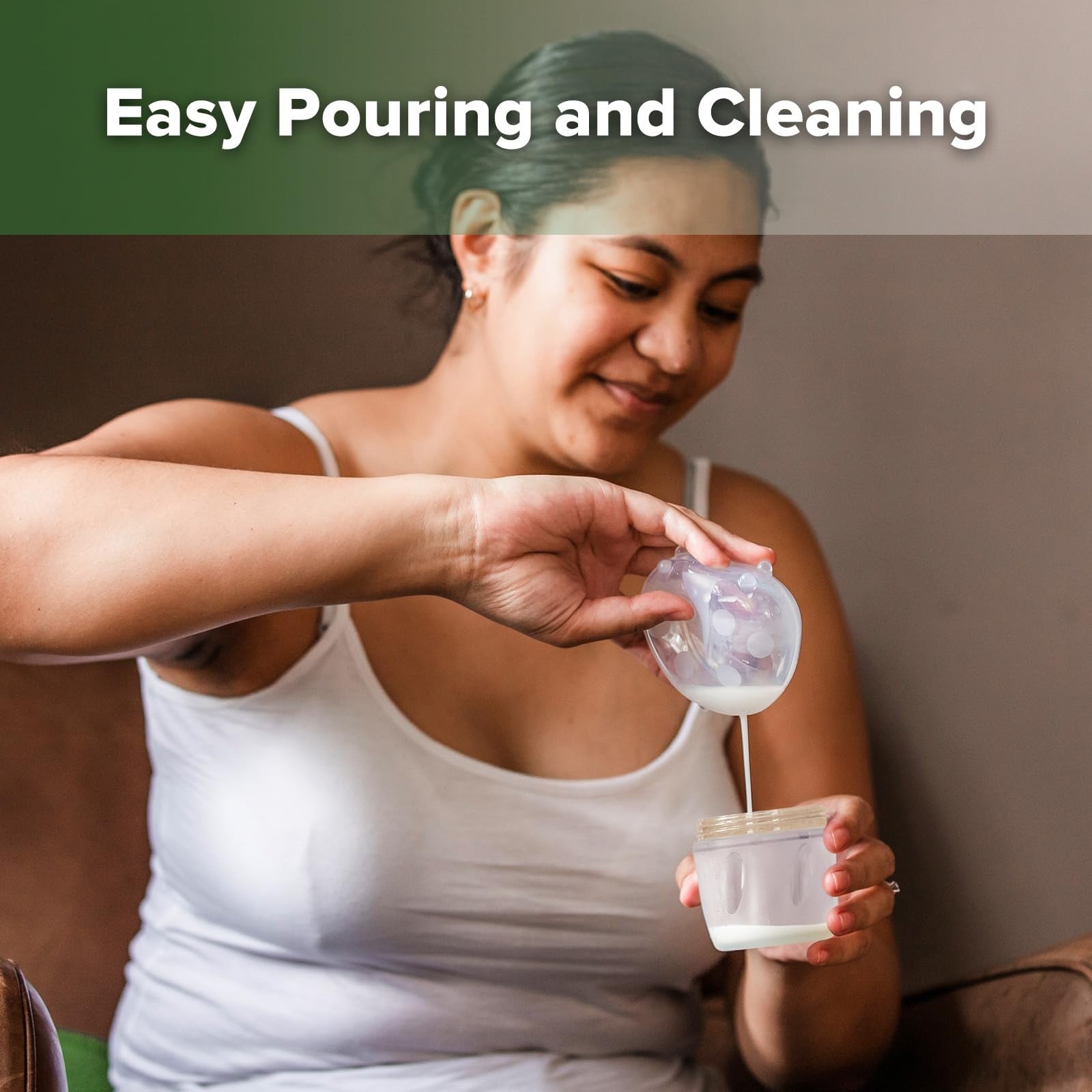 Haakaa Ladybug breast milk collector worn as soft, wearable nursing cups for discreet breastfeeding and milk collection.