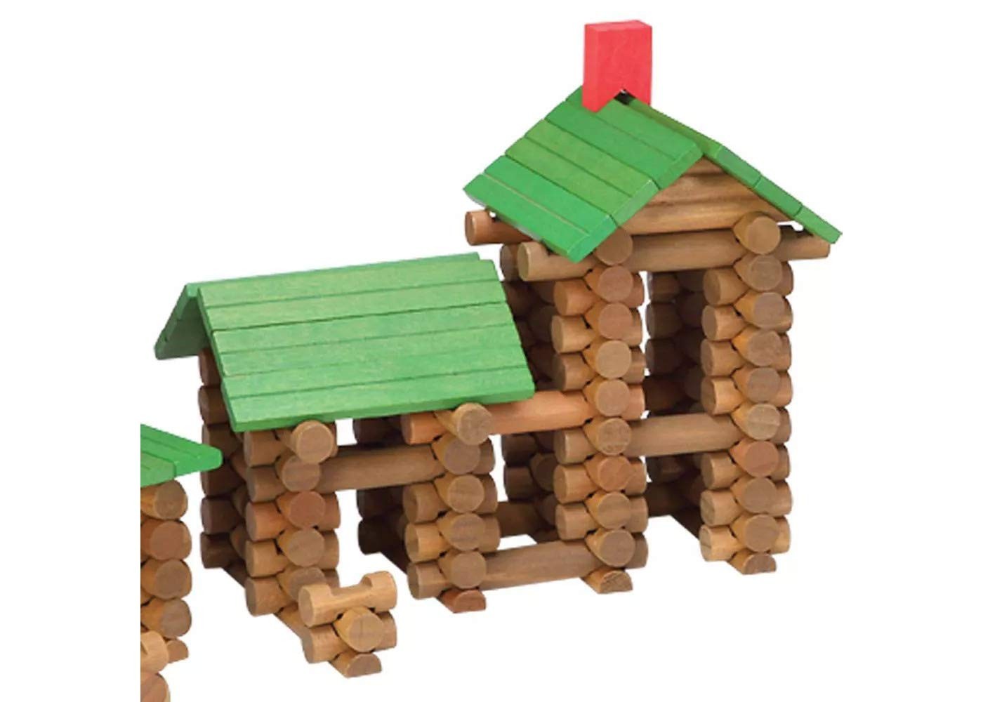 Maxim Enterprise Tumble Tree Timbers wood building set with 450 pieces, featuring logs for creative construction and play.