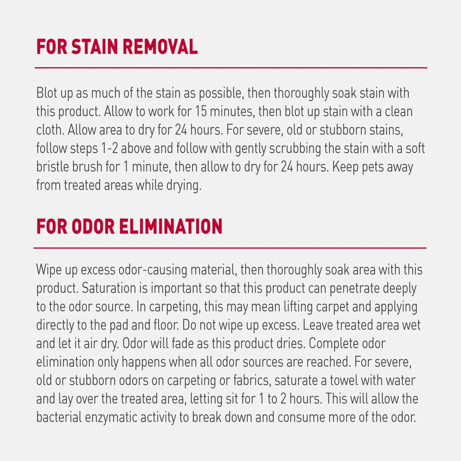 Nature's Miracle enzymatic dog stain and odor eliminator in 1-gallon and 32oz bottles, showing bottles with labels and spray nozzle.