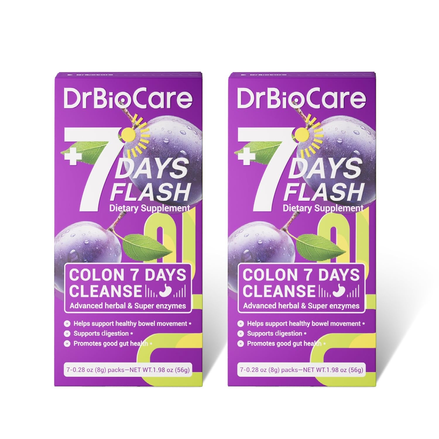 DrBioCare Colon 7 Days Cleanse supplement box with capsules, designed for detox and digestive health support.