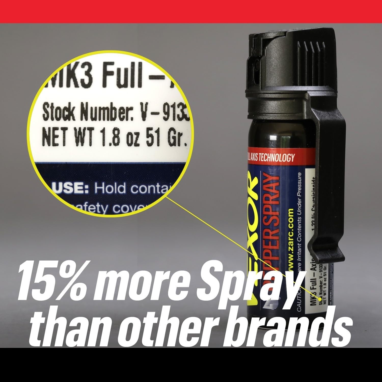Zarc Vexor pepper spray with belt clip, in a 3-pack, designed for self-defense, featuring compact, portable spray units.