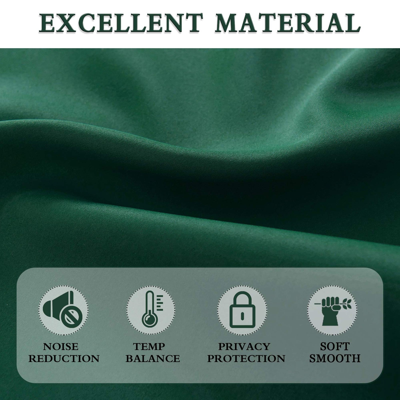Donren Hunter Green curtain tiers for small windows, mini blackout curtains, showcasing their fabric and window-fitting style.