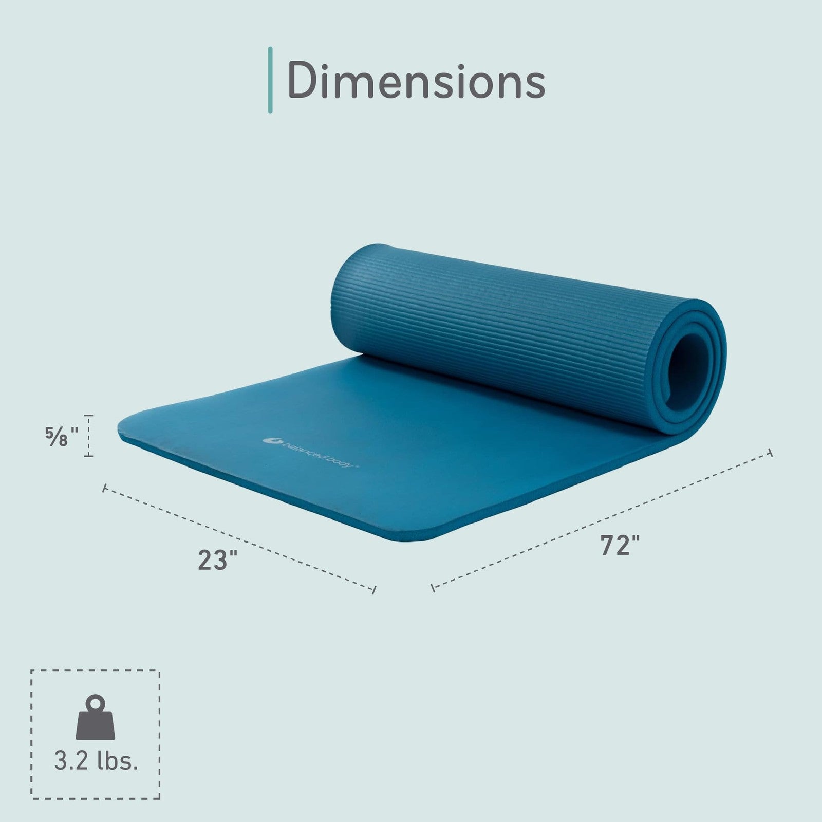 Balanced Body Aeromat Pilates and Yoga Mat, extra-thick floor exercise mat with textured surface for stability during workouts