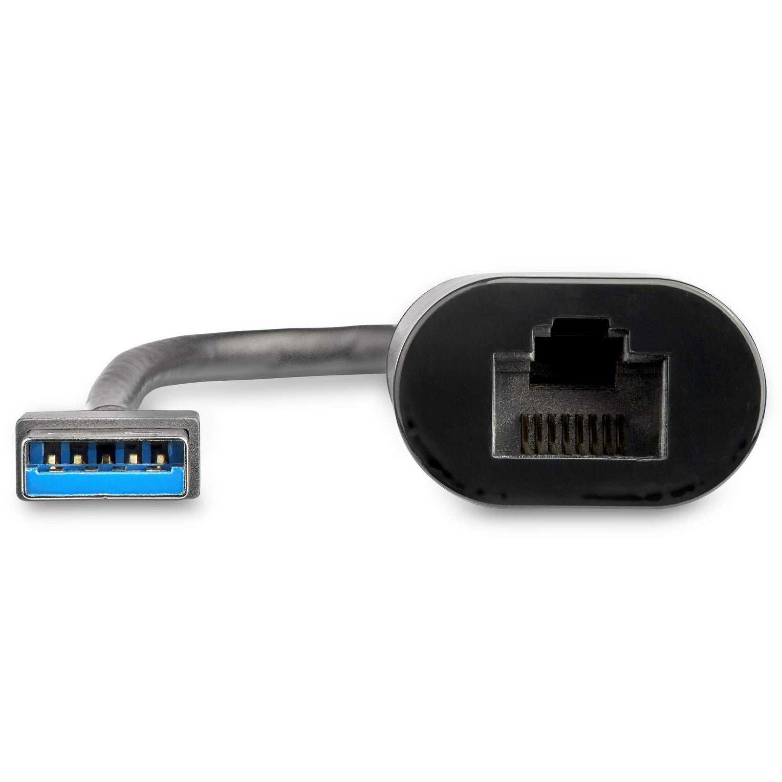 StarTech.com USB 3.0 to 2.5 Gigabit Ethernet Adapter with LAN network dongle showing port and compact design.