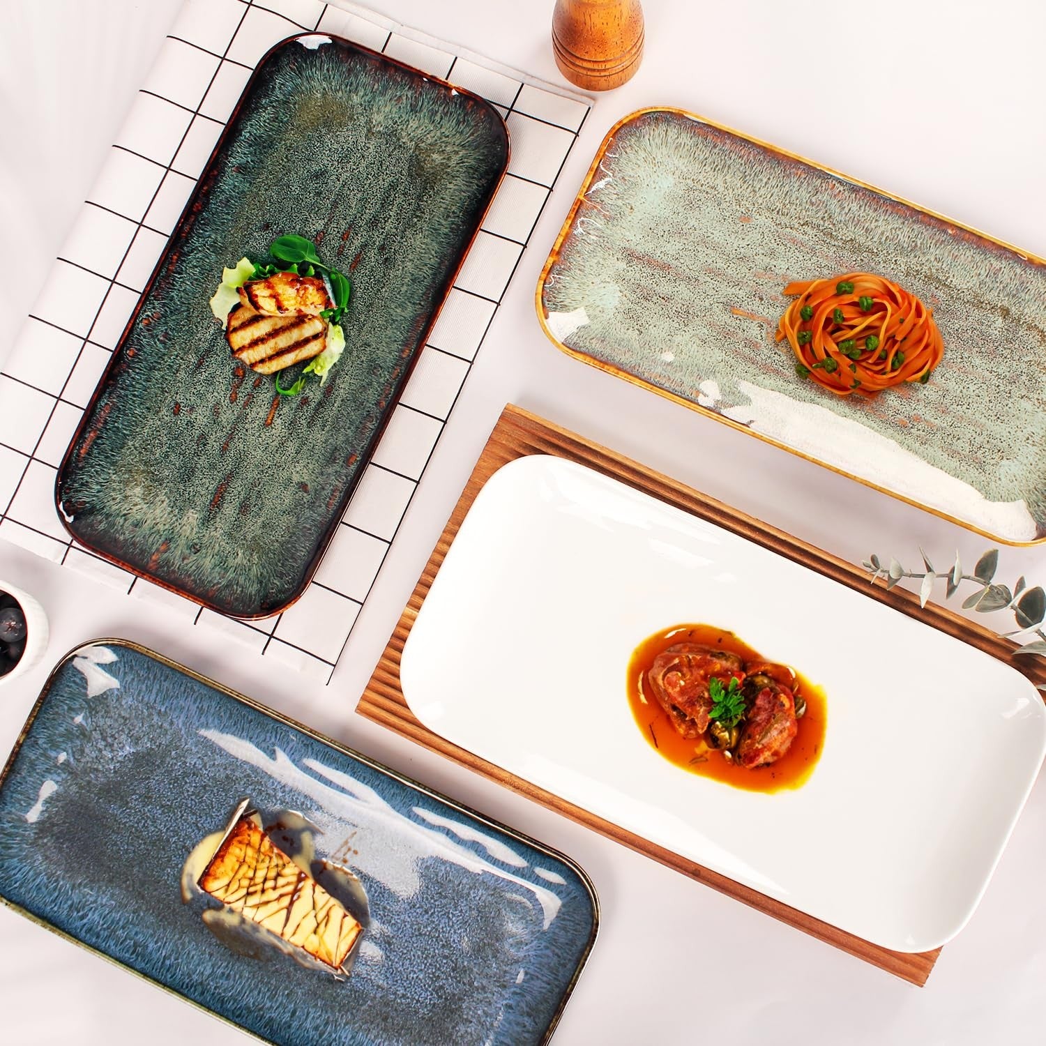 jinsongdafa porcelain dinner plates and serving platters for entertaining, featuring elegant white ceramic fruit serving dishes
