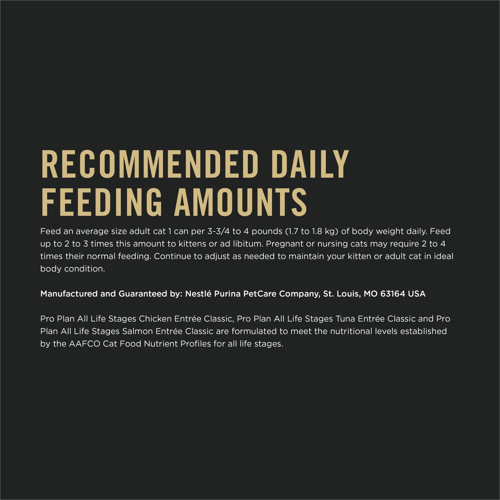 Assorted Purina Pro Plan wet cat food pates in a variety pack for all life stages, featuring high-protein formulas in cans.