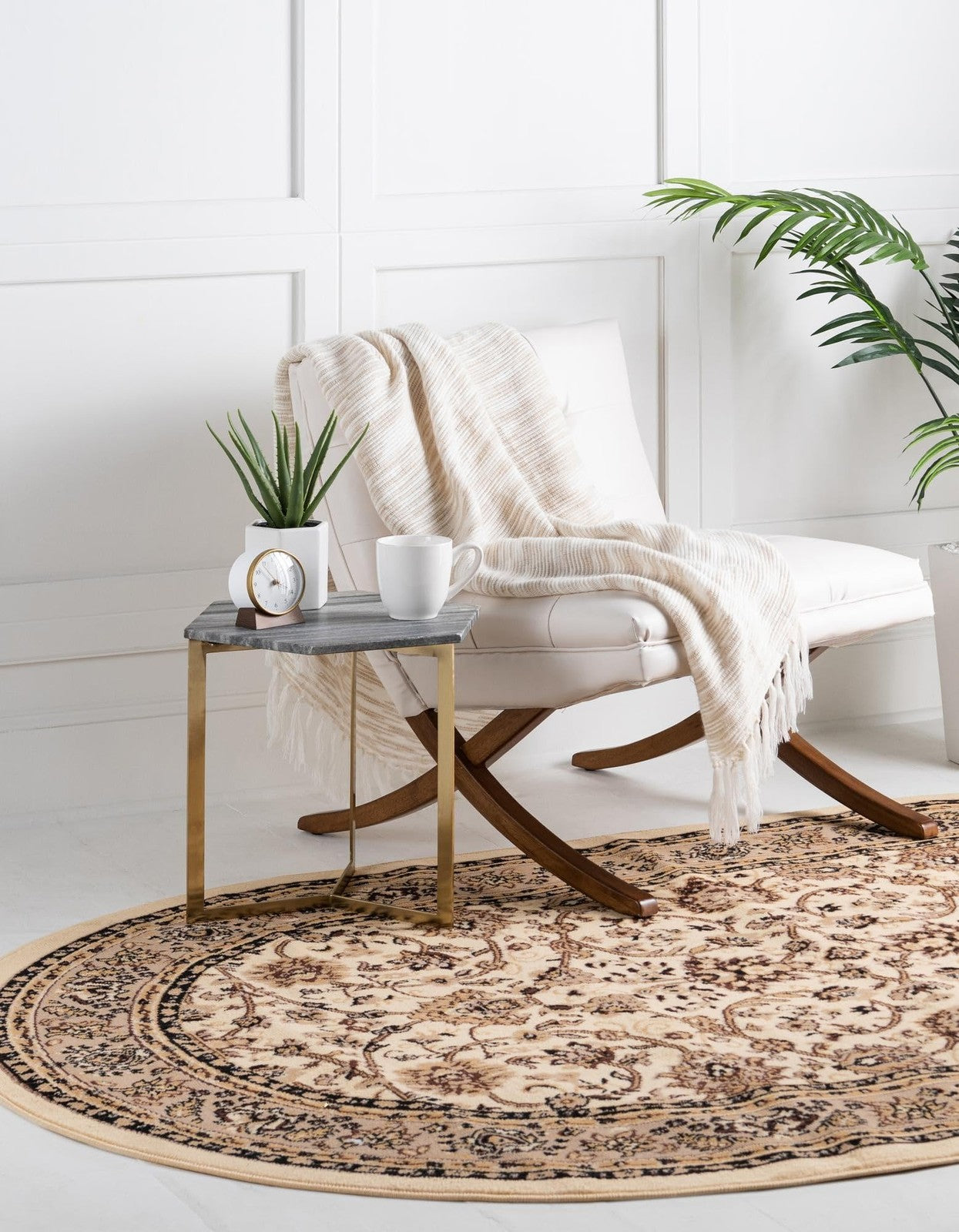 Unique Loom Sialk Hill Collection area rug, Washington oval 3'3" x 5'3" with intricate pattern and warm colors.