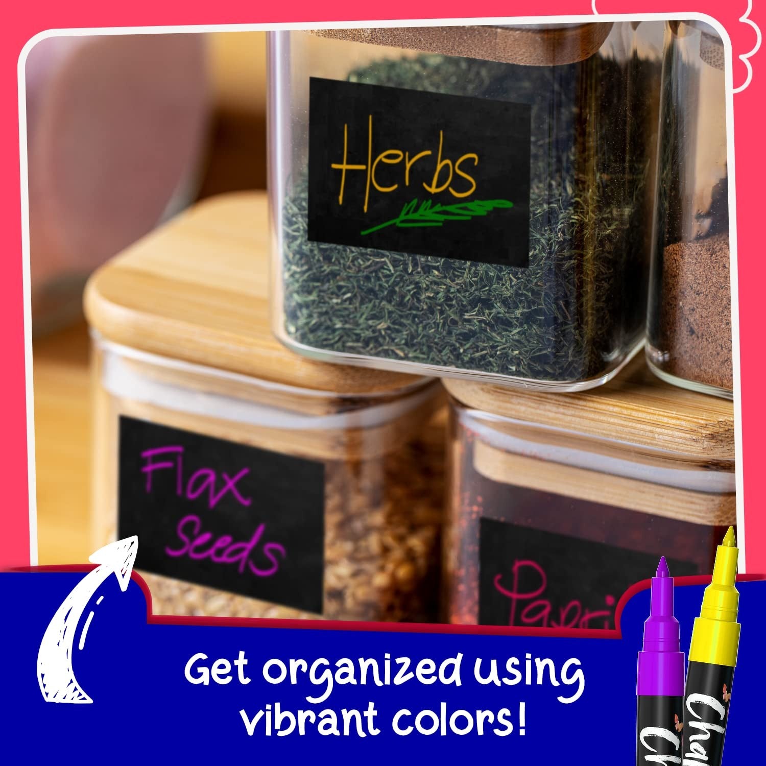 Chalkola extra fine tip liquid chalk markers for blackboards, pastel 1mm tip, 10-pack of vibrant chalk markers.