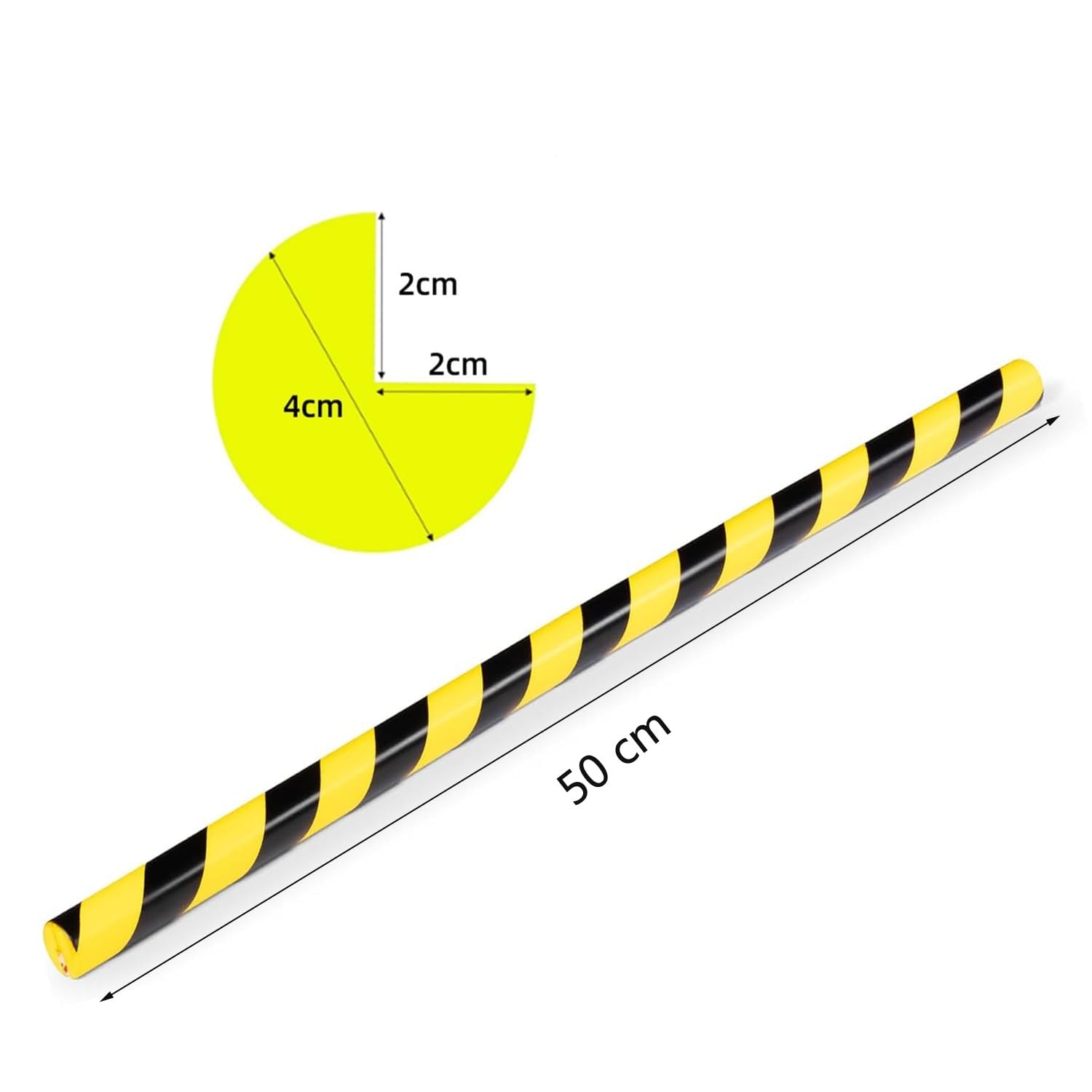 Kyvoria 19-inch L-shaped and circular edge protector made of durable polyurethane foam for safety and cushioning.