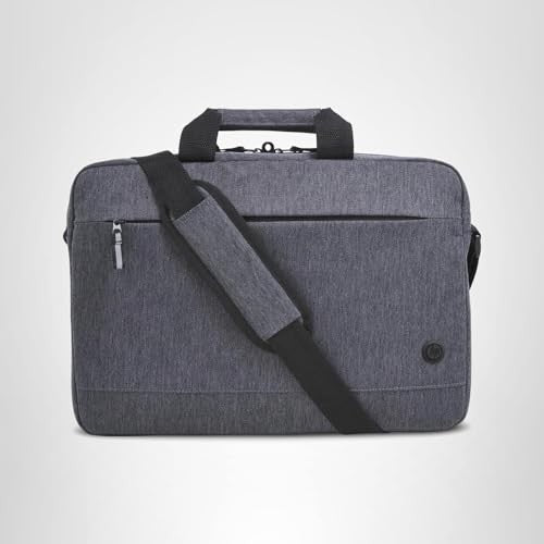 HP Prelude topload laptop bag with durable fabric and water-resistant material, designed to fit 15.6-inch laptops.