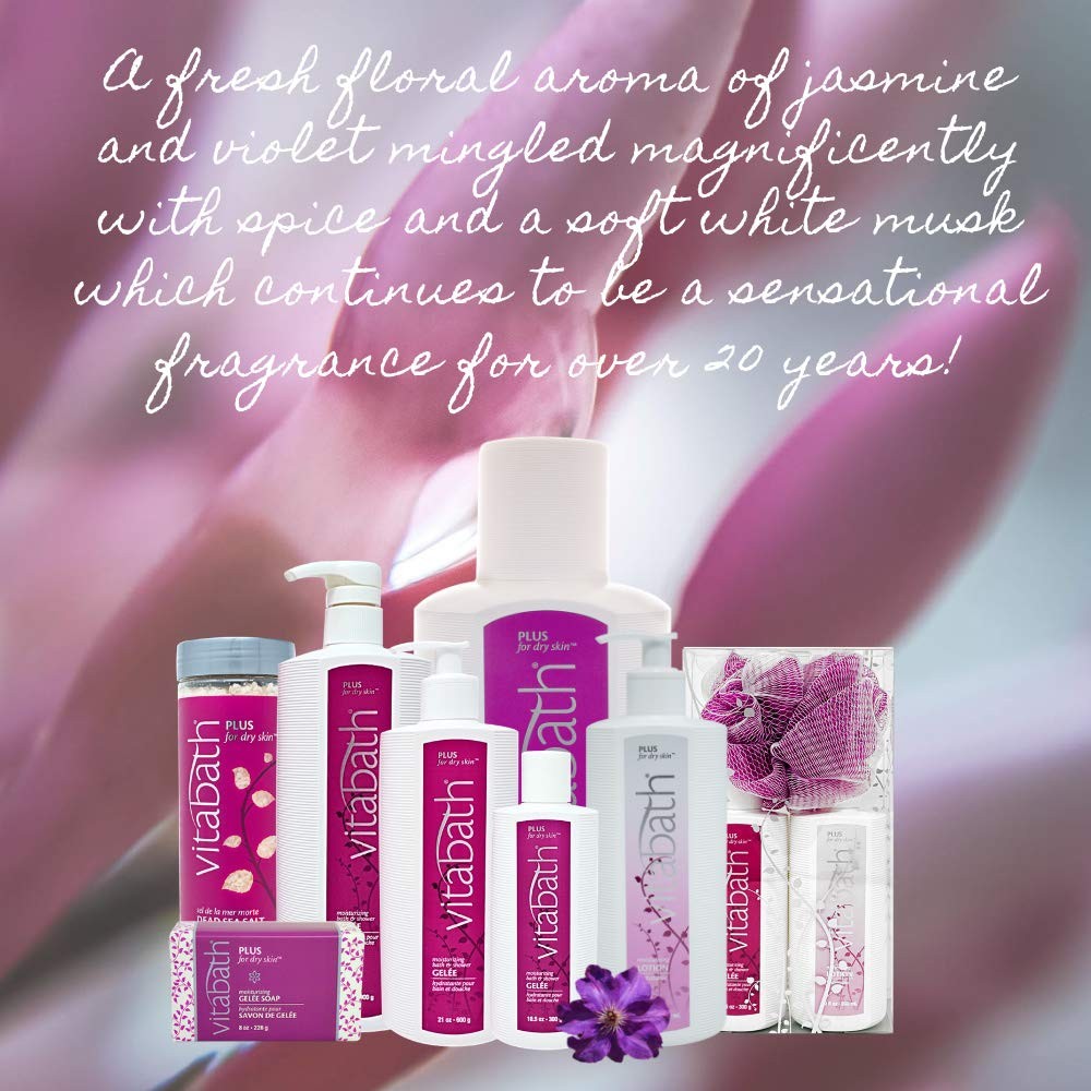 Vitabath Plus moisturizing bath and shower gel for dry skin, nourishing and replenishing skin during use.