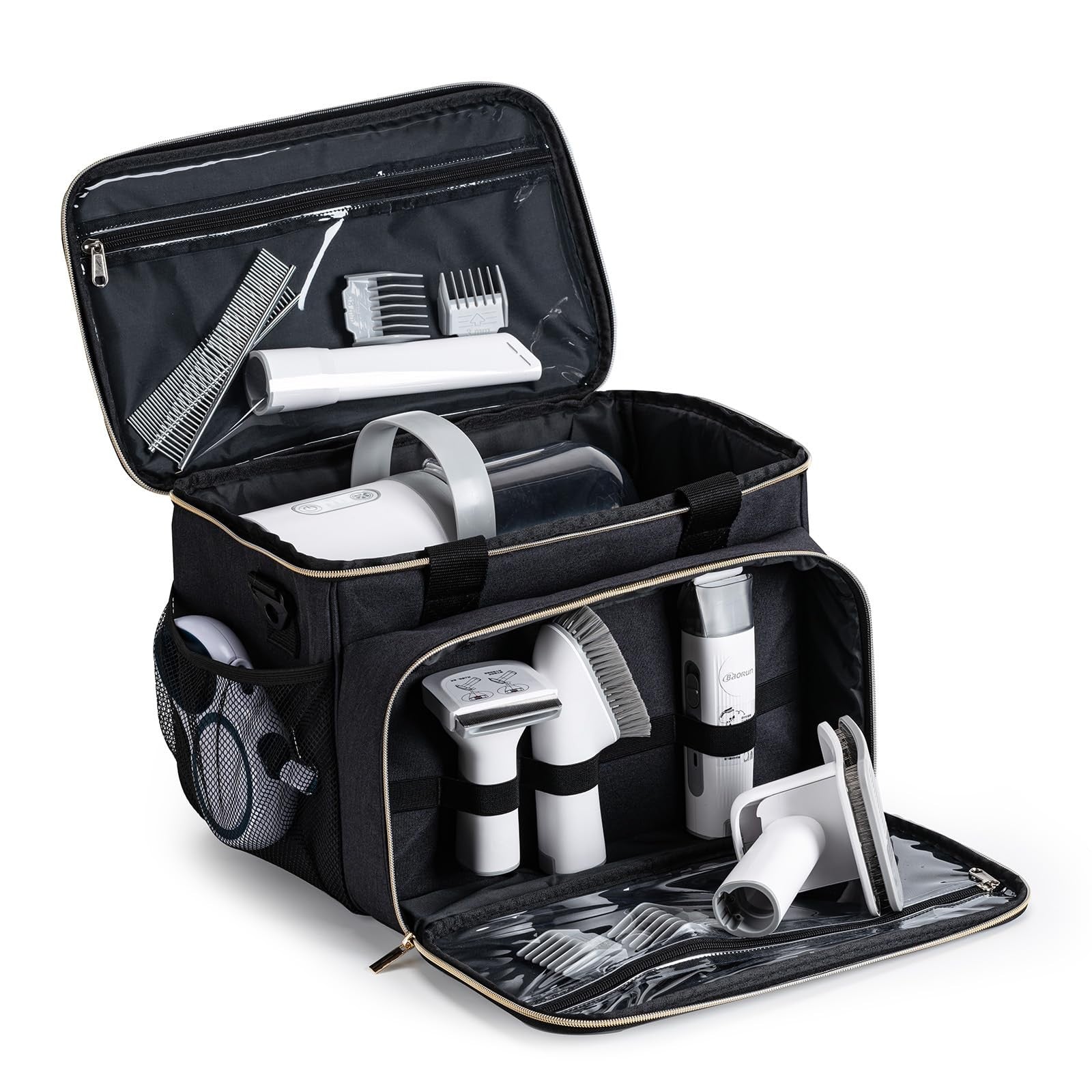 BABEYER dog grooming vacuum bag for pet grooming kits, designed for collecting dog hair during grooming sessions.