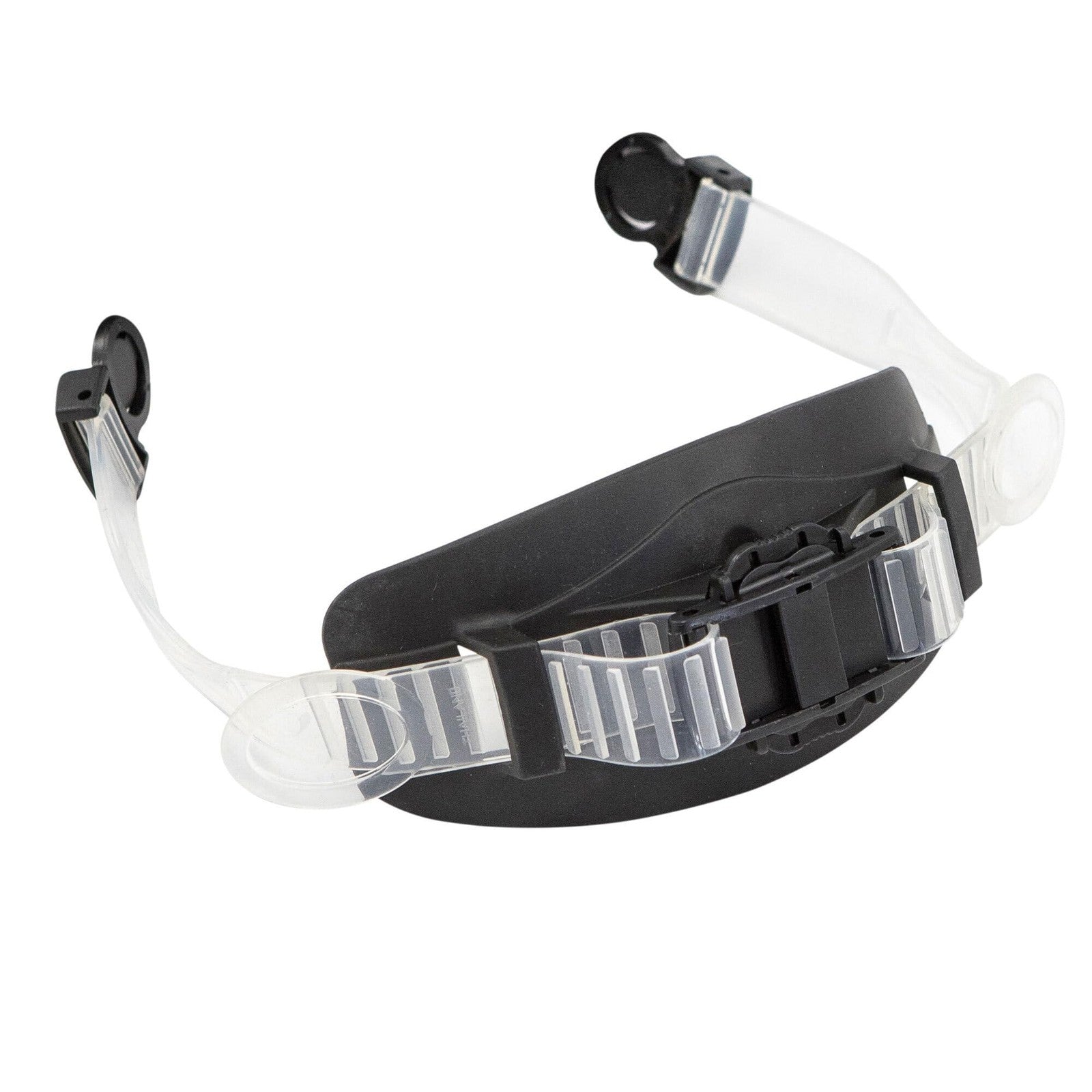 Black XS Scuba Cortez dive mask with clear silicone skirt and adjustable strap, designed for comfortable underwater snorkeling.
