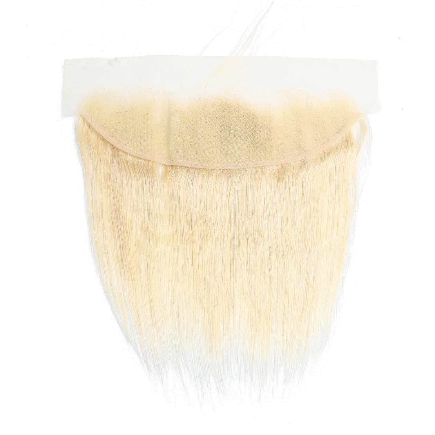 KAFEIER 13X4 HD 613 Blonde Lace Frontal Human Hair Straight 20-inch smooth natural closure