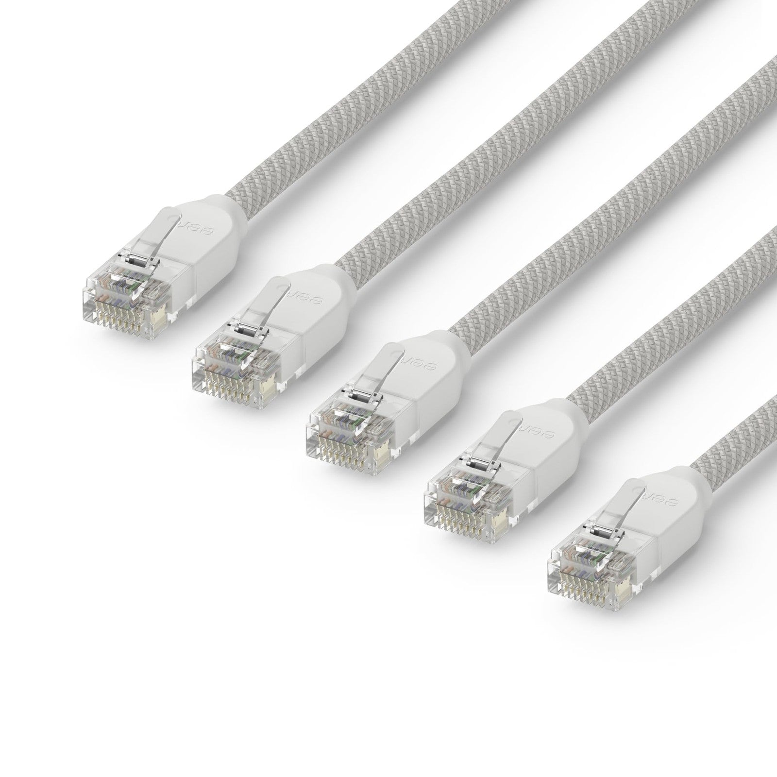 eero CAT6a Ethernet cable, 10-foot Arctic, 5-pack, supports 10 gigabit speeds, ideal for high-speed network connections