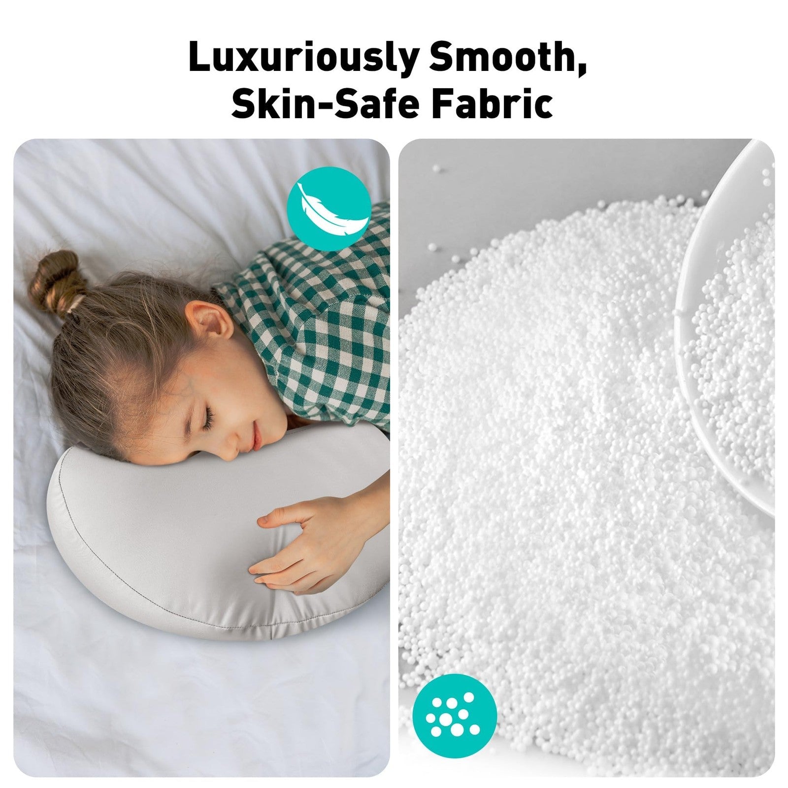 Flexible arm desk pillow phone holder for bed, 360-degree rotation, featuring a soft pillow cushion for comfortable viewing.
