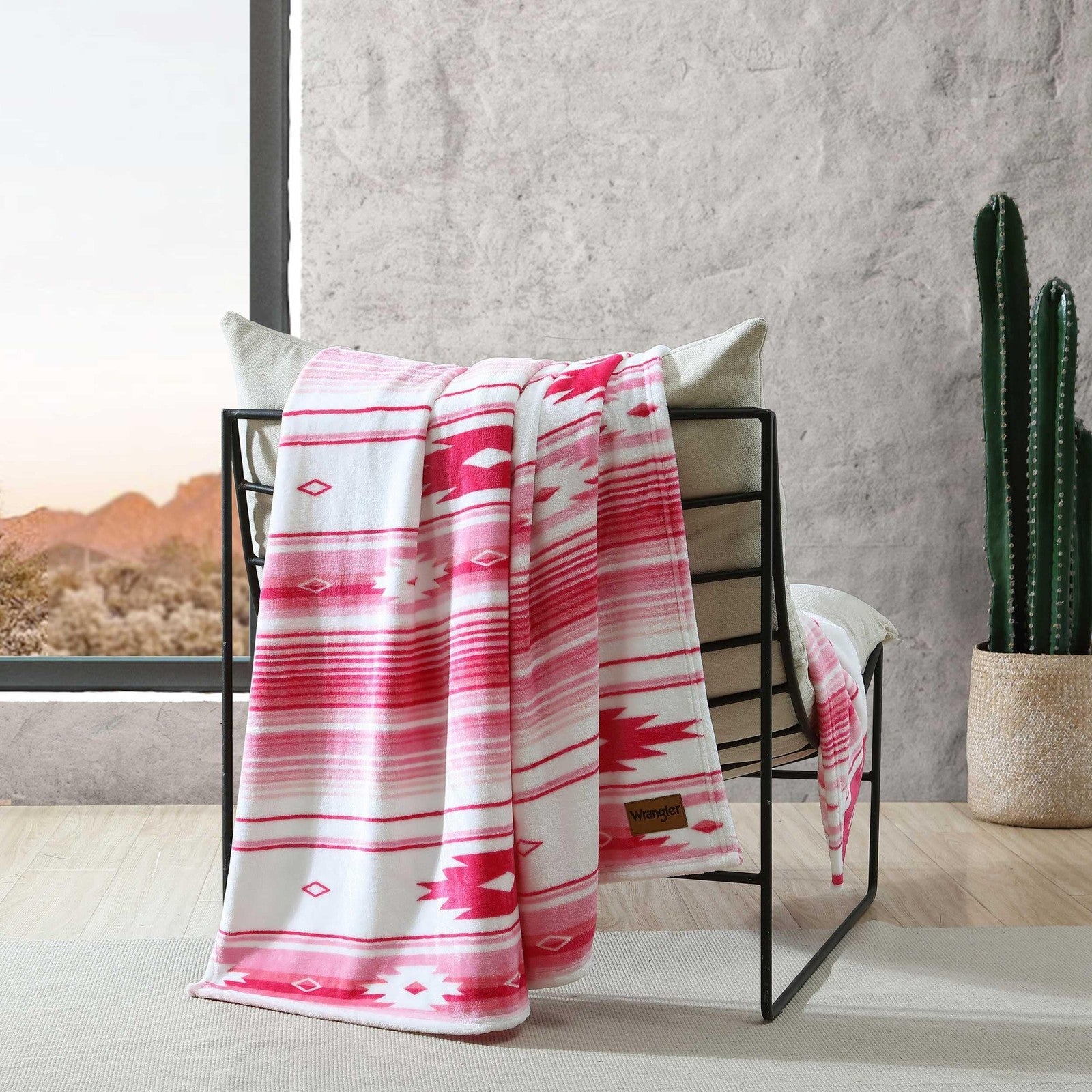 Wrangler super soft plush fleece blanket with Yellowstone-inspired design, cozy throw for bedding or sofa use.