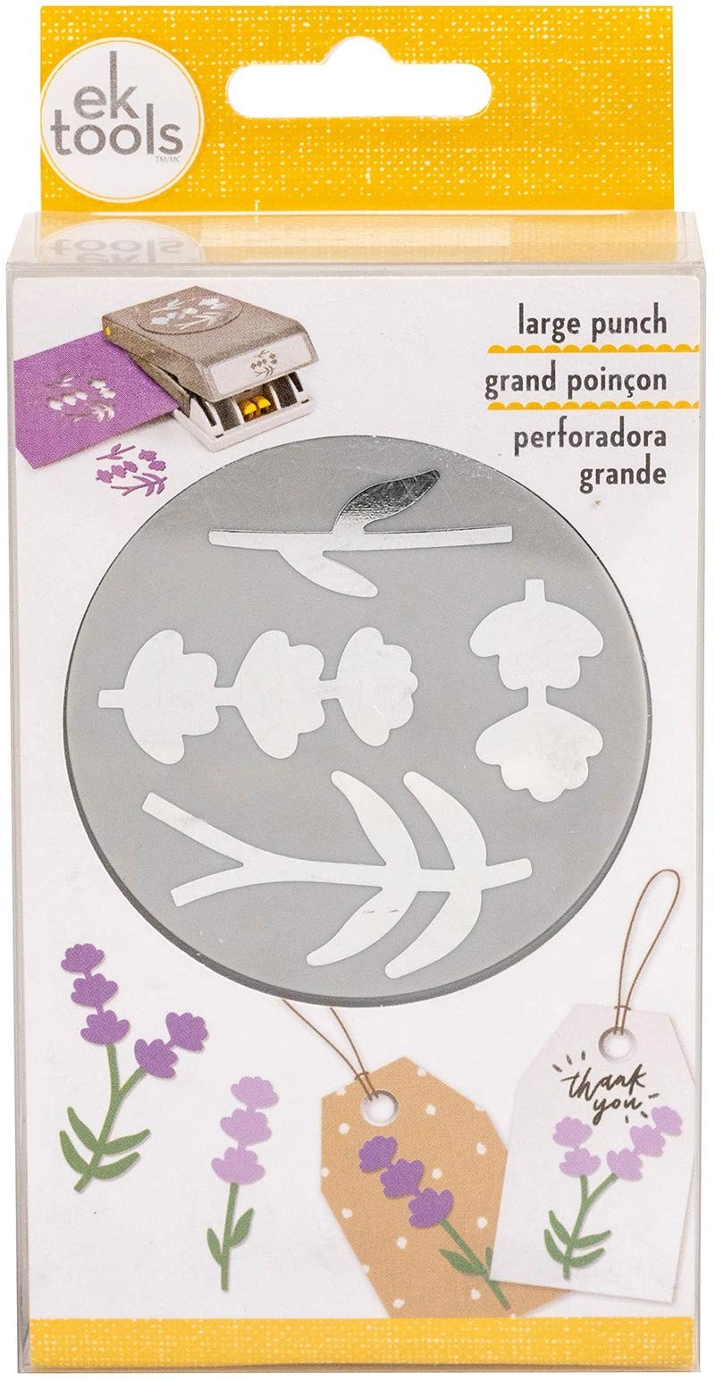 EK Success Lavender Large Punch by EK Tools, showcasing the purple punch with floral design for paper crafting.