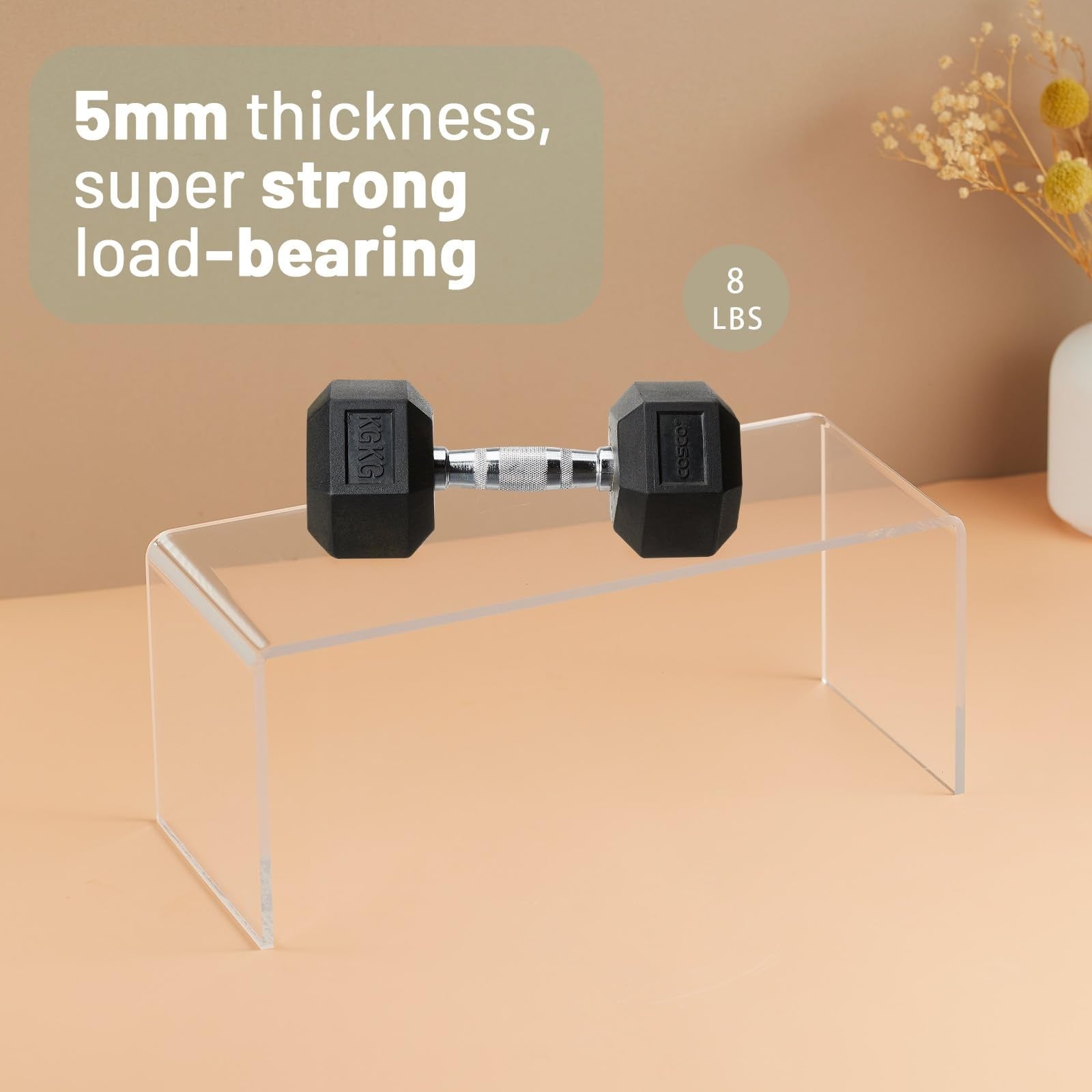 HTRYBNES clear kitchen cabinet shelf organizers, 2-pack spice rack risers with multiple tiers for optimal storage.