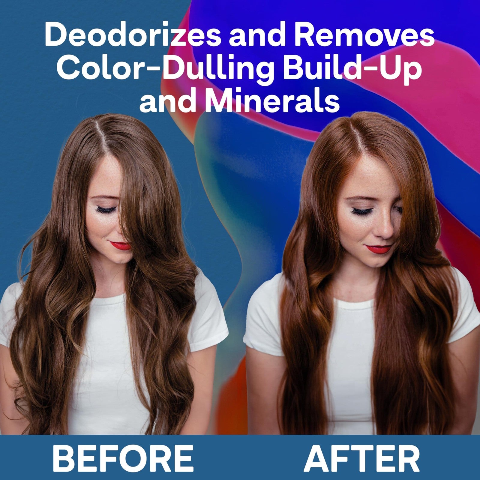 ColorProof Clear It Up clarifying shampoo, 8.5 fl oz, for color-treated hair, shown in a clear bottle with a pump dispenser.