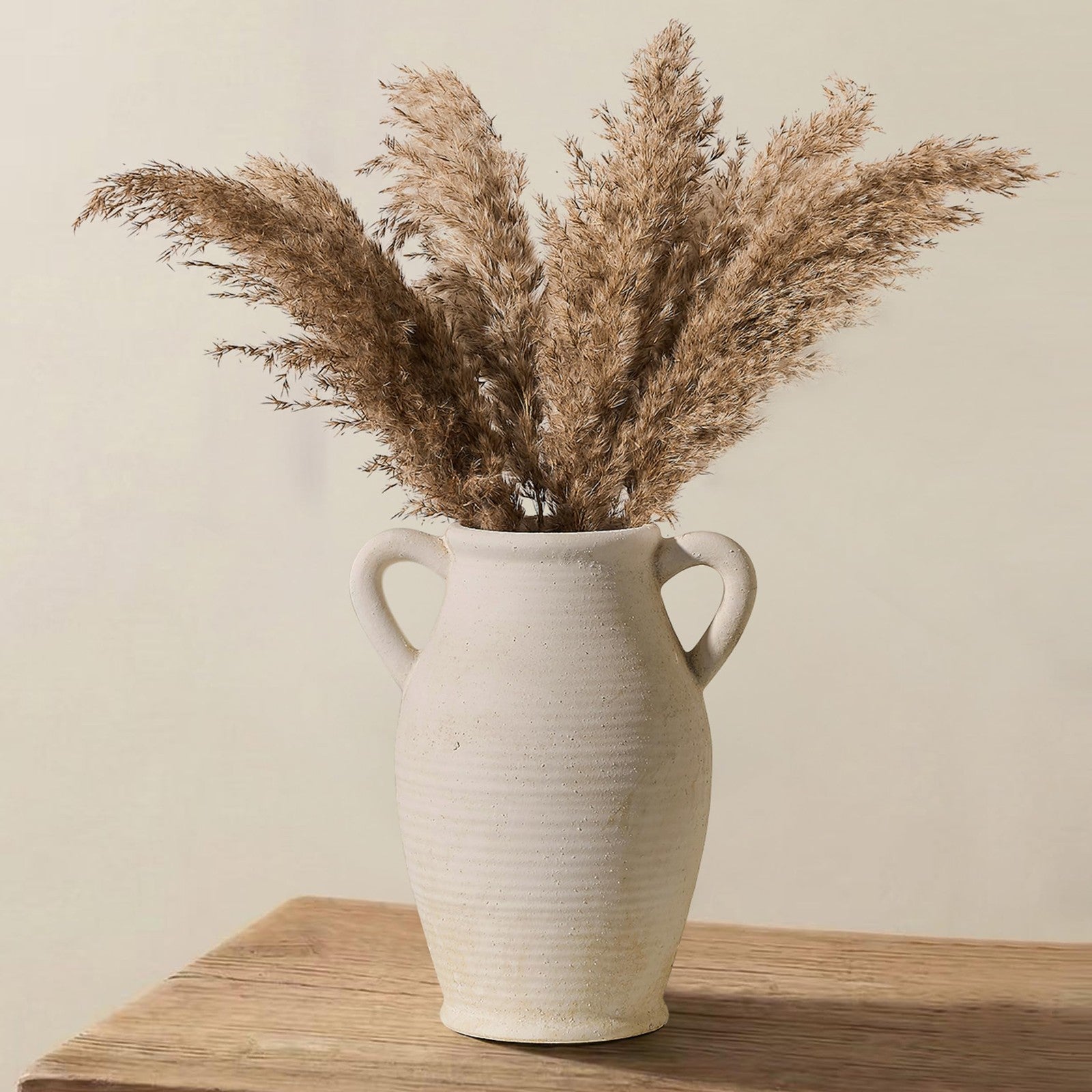 Large ceramic rustic Vaseking vase with two handles, featuring an emotionally grounded design and earthy glaze.