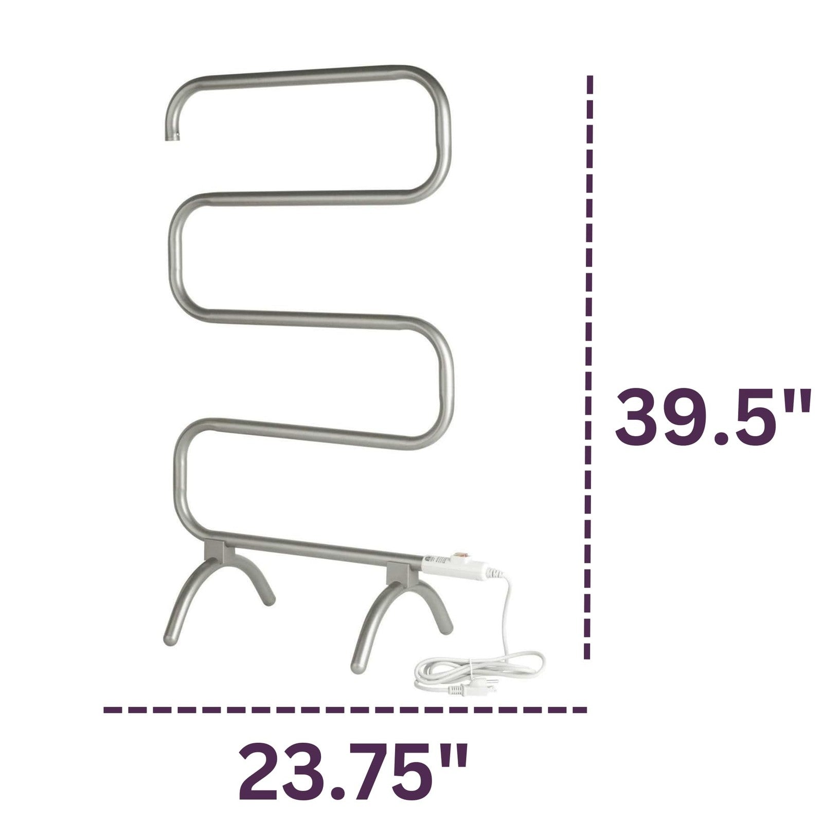 Warmrails Classic towel warmer rack, free-standing or wall-mounted, with horizontal bars and polished finish for heated towel drying.