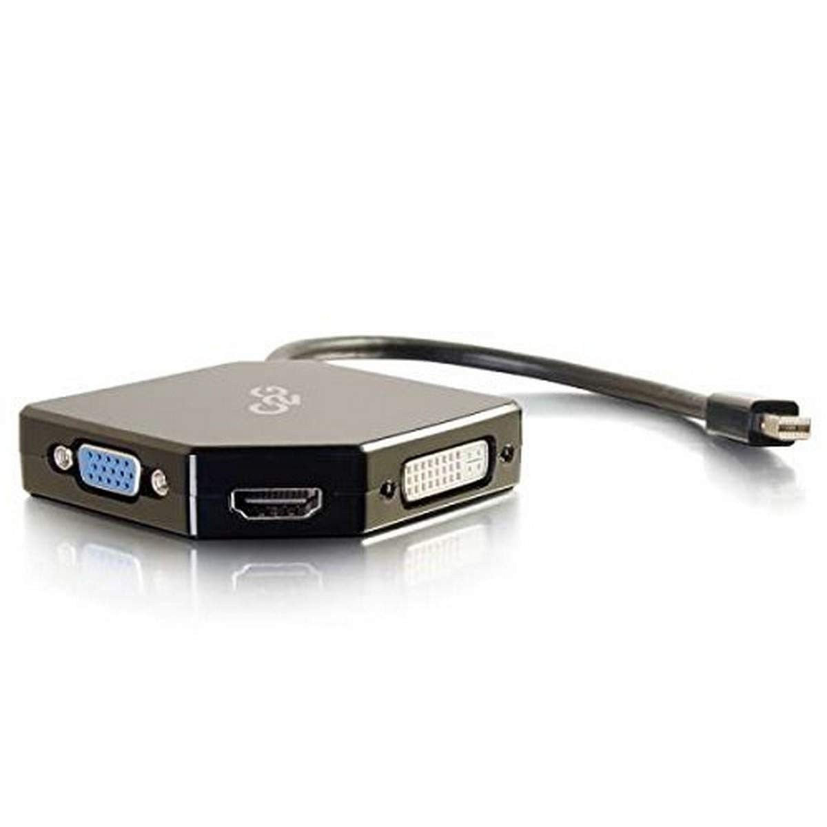 C2G Legrand Mini DisplayPort adapter with DisplayPort to HDMI, VGA, DVI for 4K video output on electronic device