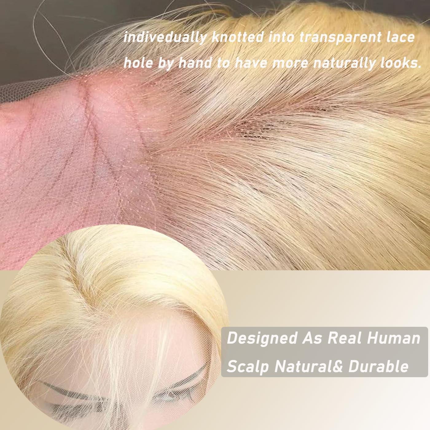 KAFEIER 613 Blonde 5x5 straight HD lace closure with baby hair 100% human hair natural look