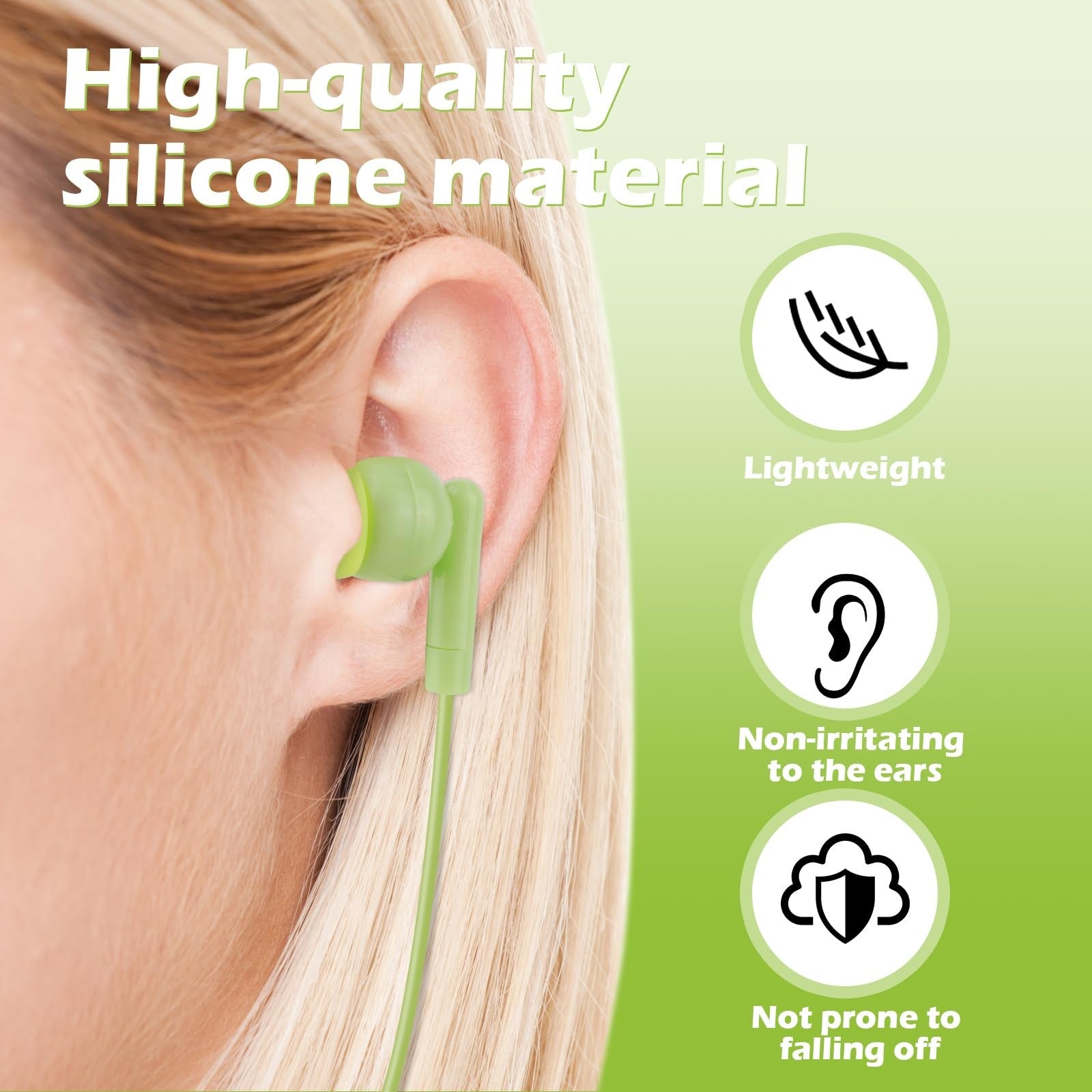 CNSZSLZ 100-pack bulk earbud headphones for students, showing black wired earphones with inline microphones and comfortable in-ear design