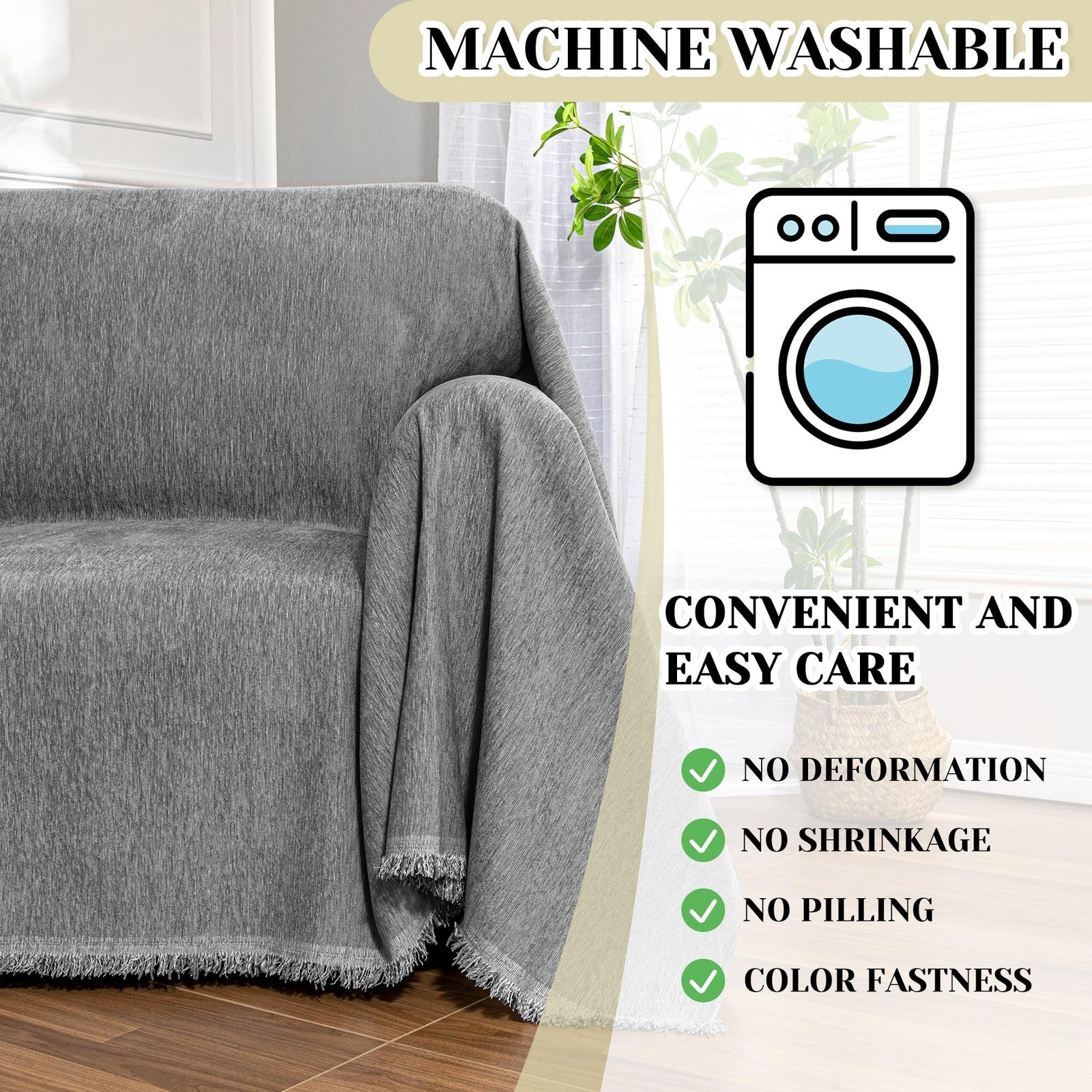 MEETSKY oversized washable recliner chair cover with armchair and couch design, protecting and updating furniture appearance