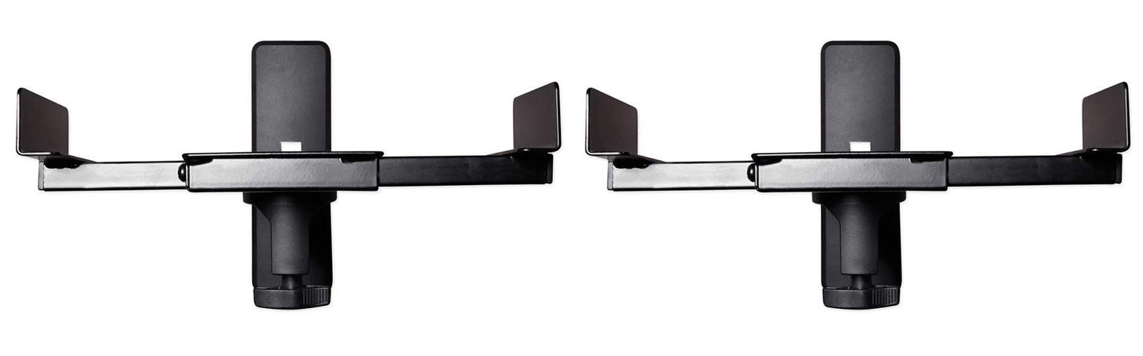 Pair of Rockville RHSB8 adjustable wall mount speaker brackets with 180-degree swivel for secure, flexible speaker installation