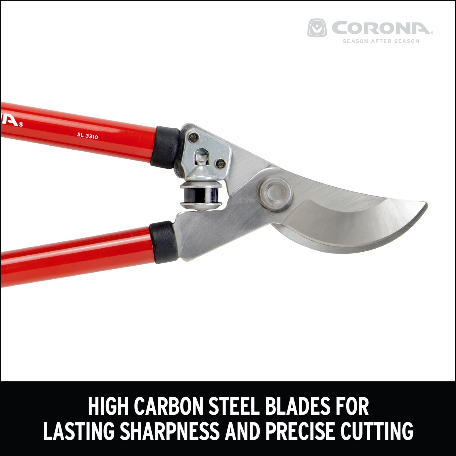 Corona SL 3310 Bypass Lopper with 24-inch steel handles and 1-1/2 inch cutting capacity, shown in the image.