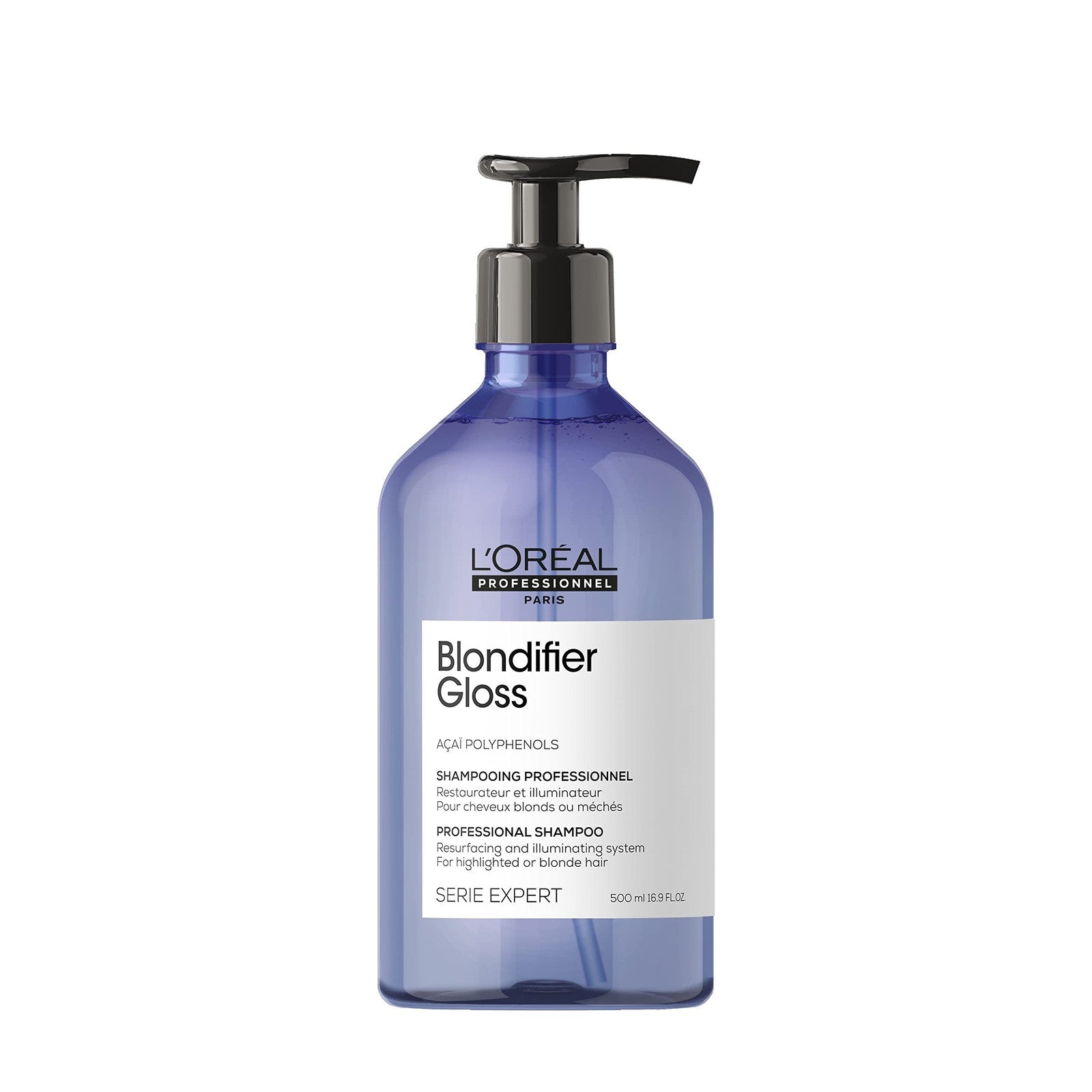 L'Oréal Professionnel Paris Blondifier Clarifying Shampoo bottle with label, designed for restoring and clarifying blonde hair.