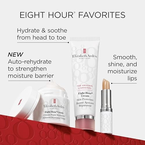 Elizabeth Arden Eight Hour Cream Ultimate Repair Moisturizer jar, smooth skin care face moisturizer in a white container.