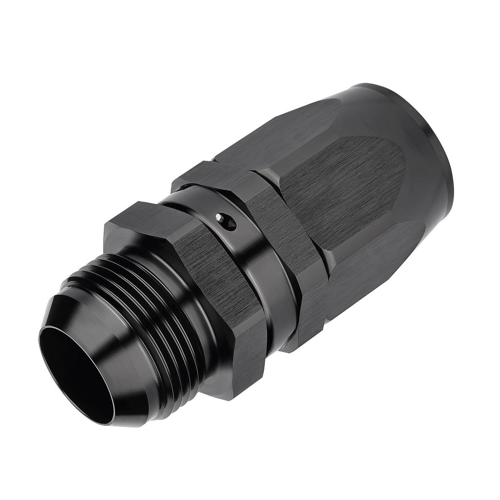 EVIL ENERGY 16AN male hose end fitting for CPE fuel hose, aluminum straight black fitting with threaded connection